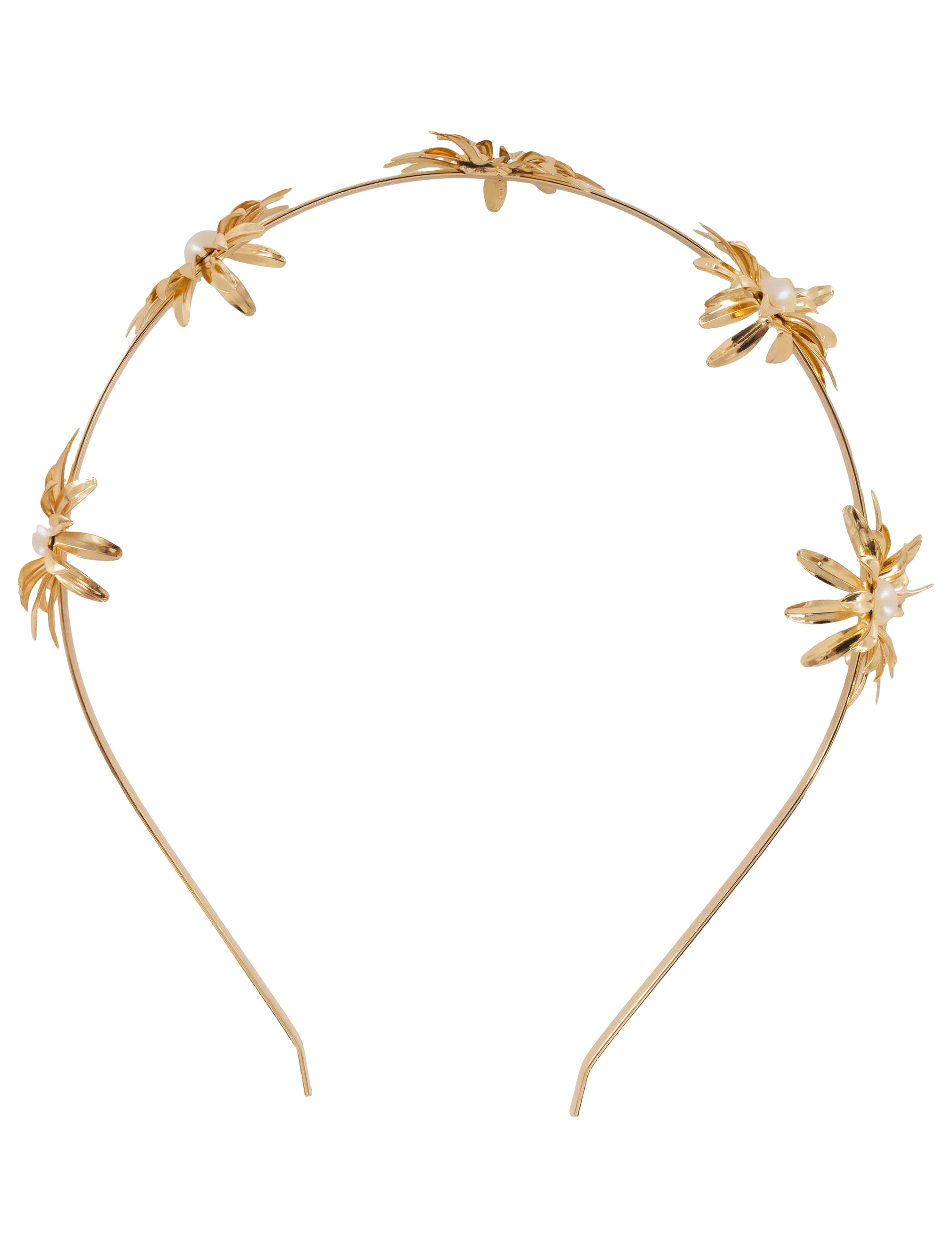 Haarreif Blumen gold