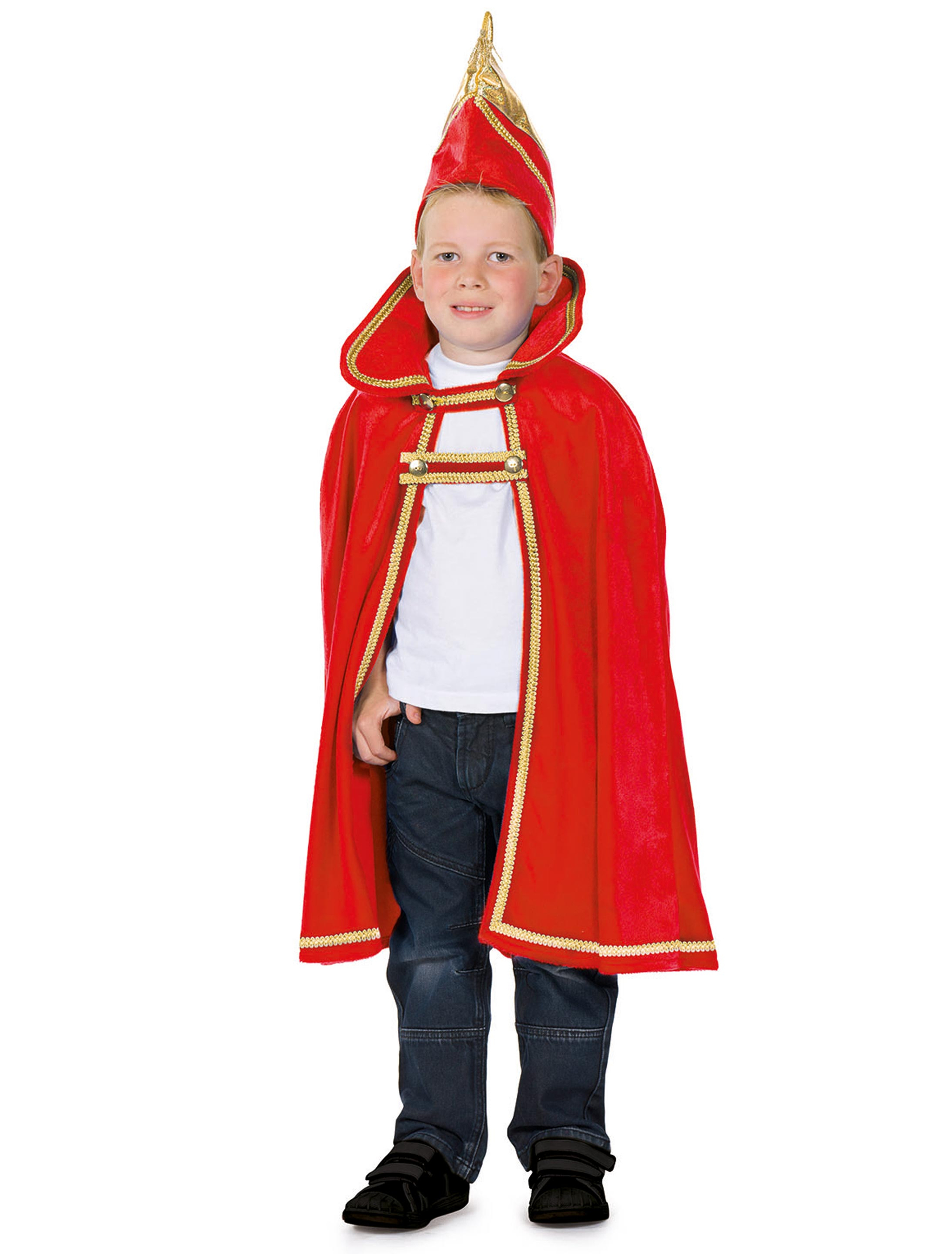 Cape Prinz velours rot 104/116