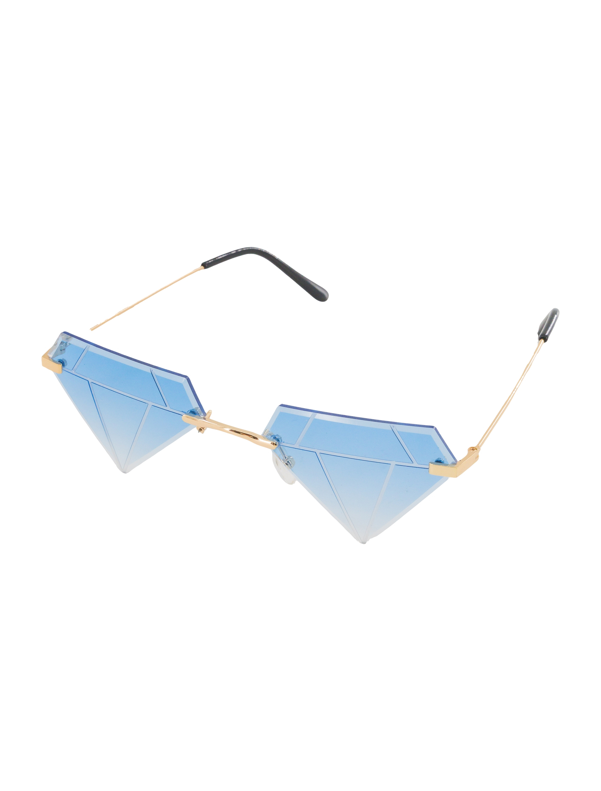 Brille Diamant blau