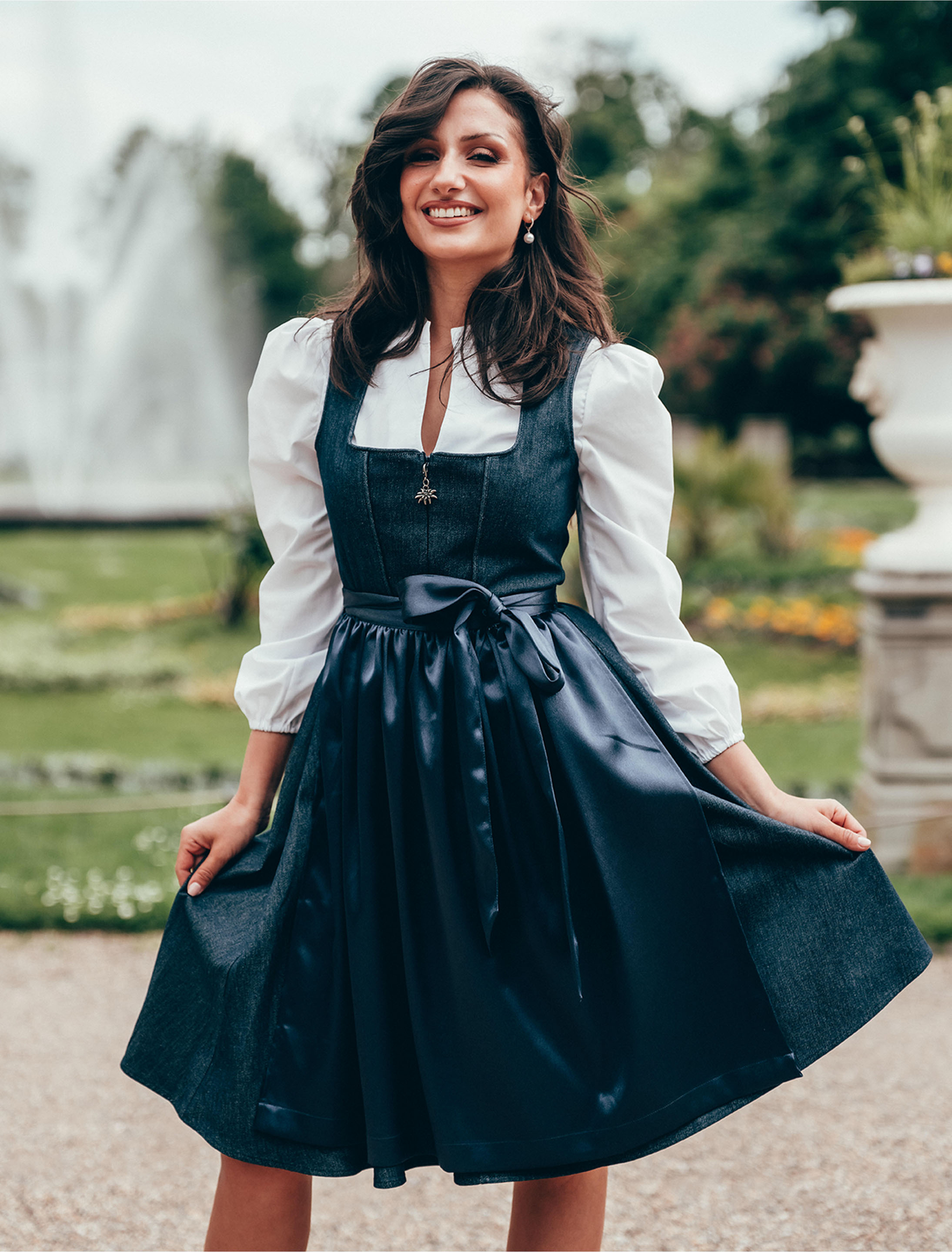 Dirndlbluse Marie Damen weiß 36