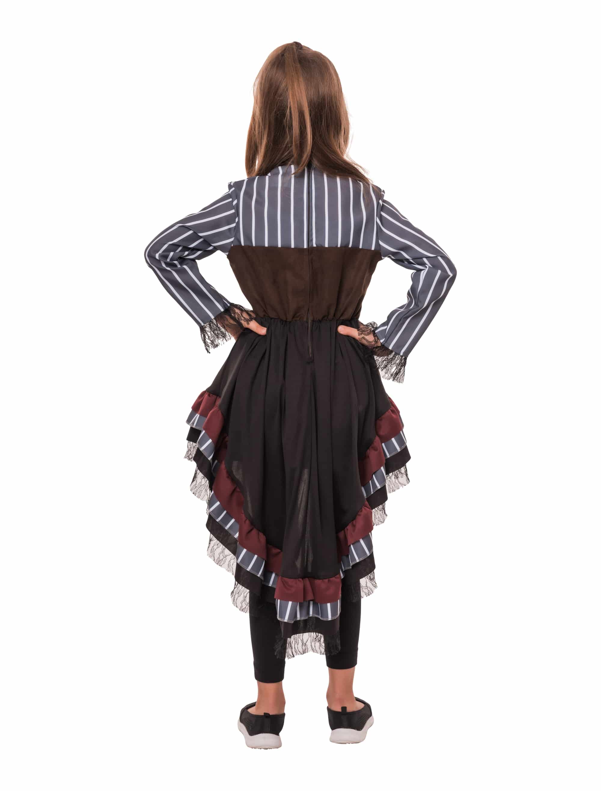 Kleid Steampunk Kinder schwarz/rot 4-6 Jahre