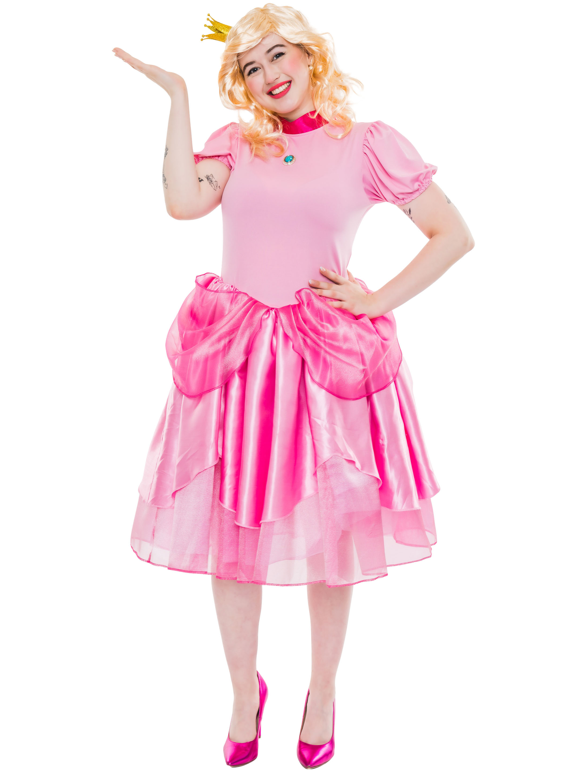 Kleid Königin Peach Damen pink 2XL