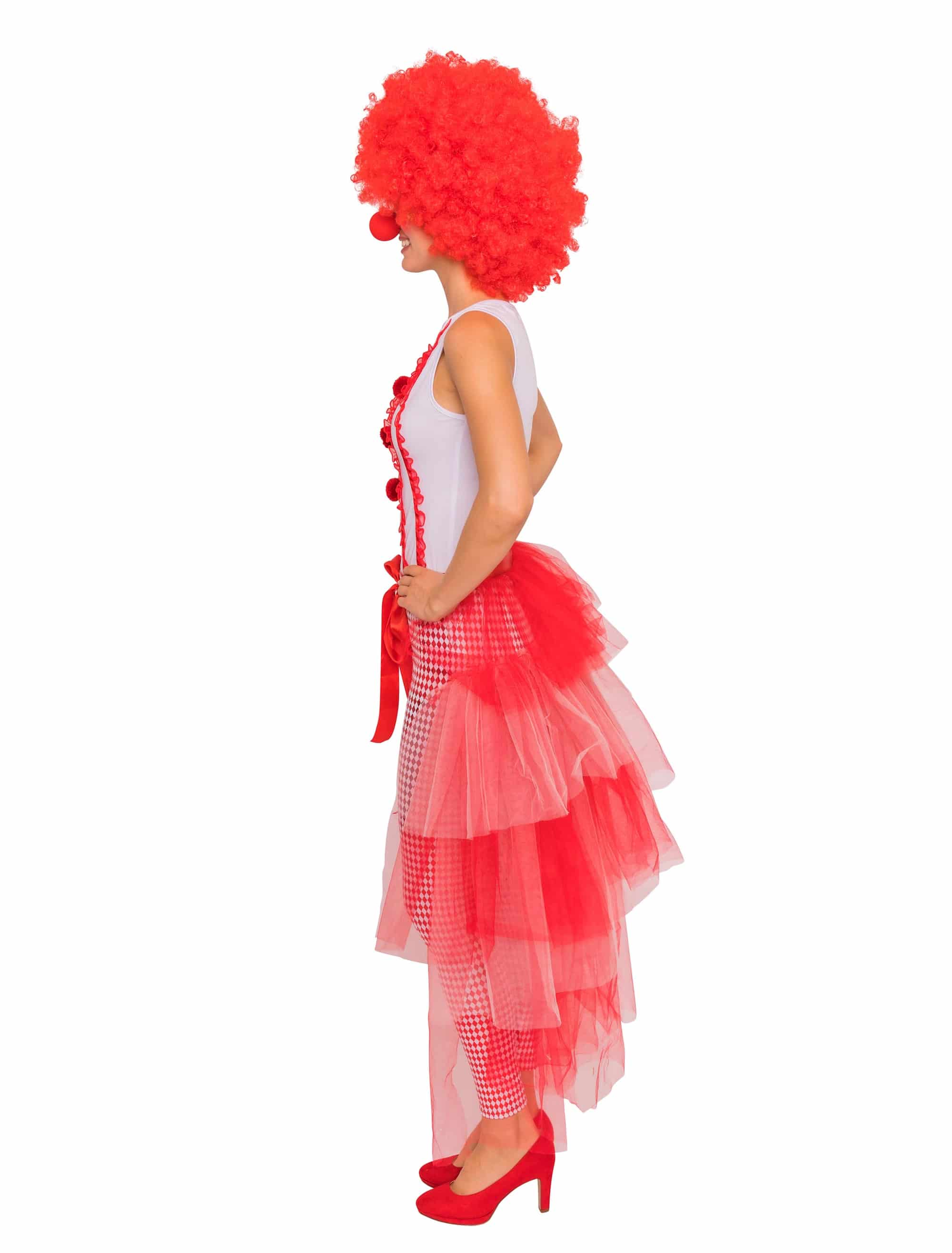 Body Clown Damen rot/weiß XS