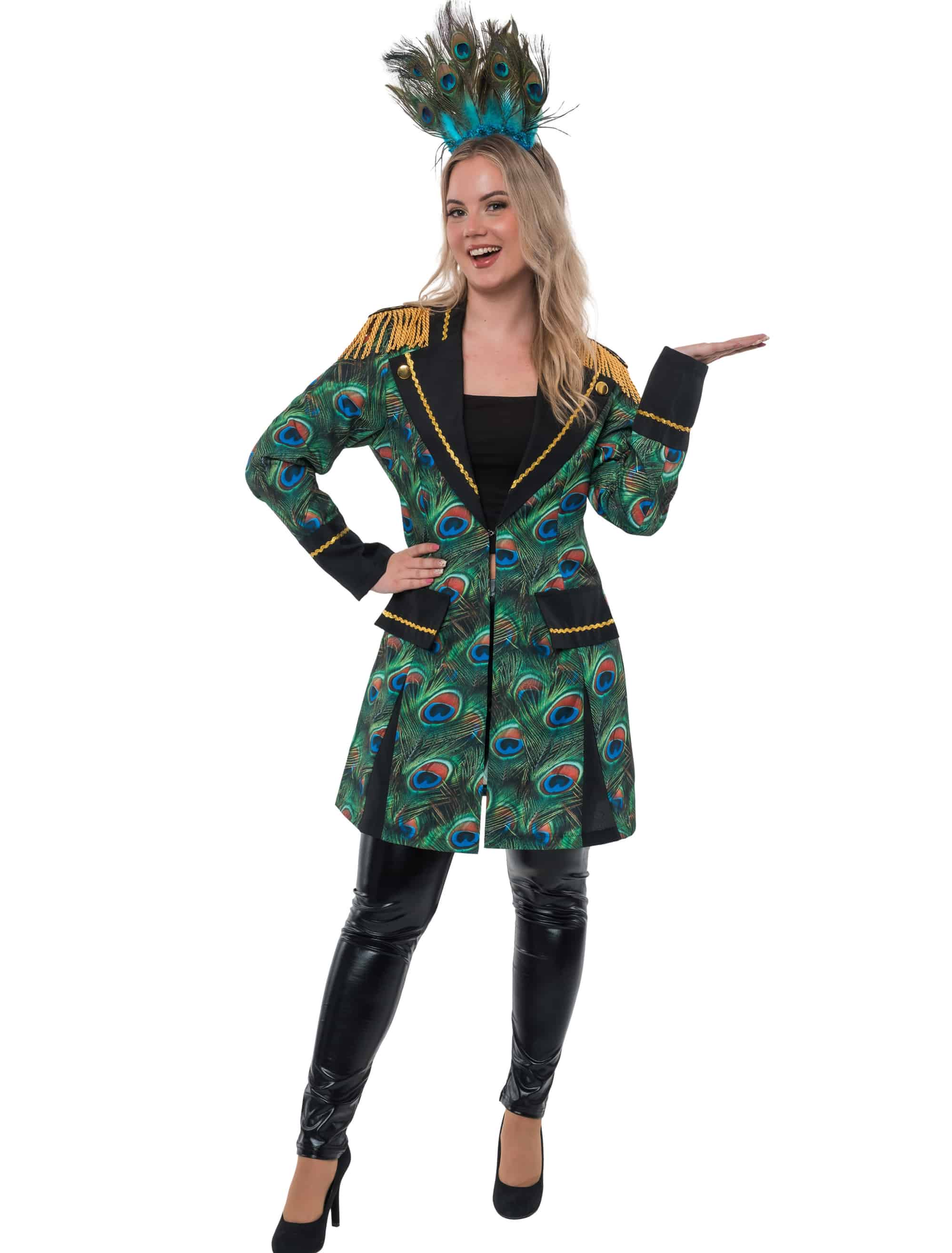 Jacke Pfau mit Epauletten Damen blau/grün S/M