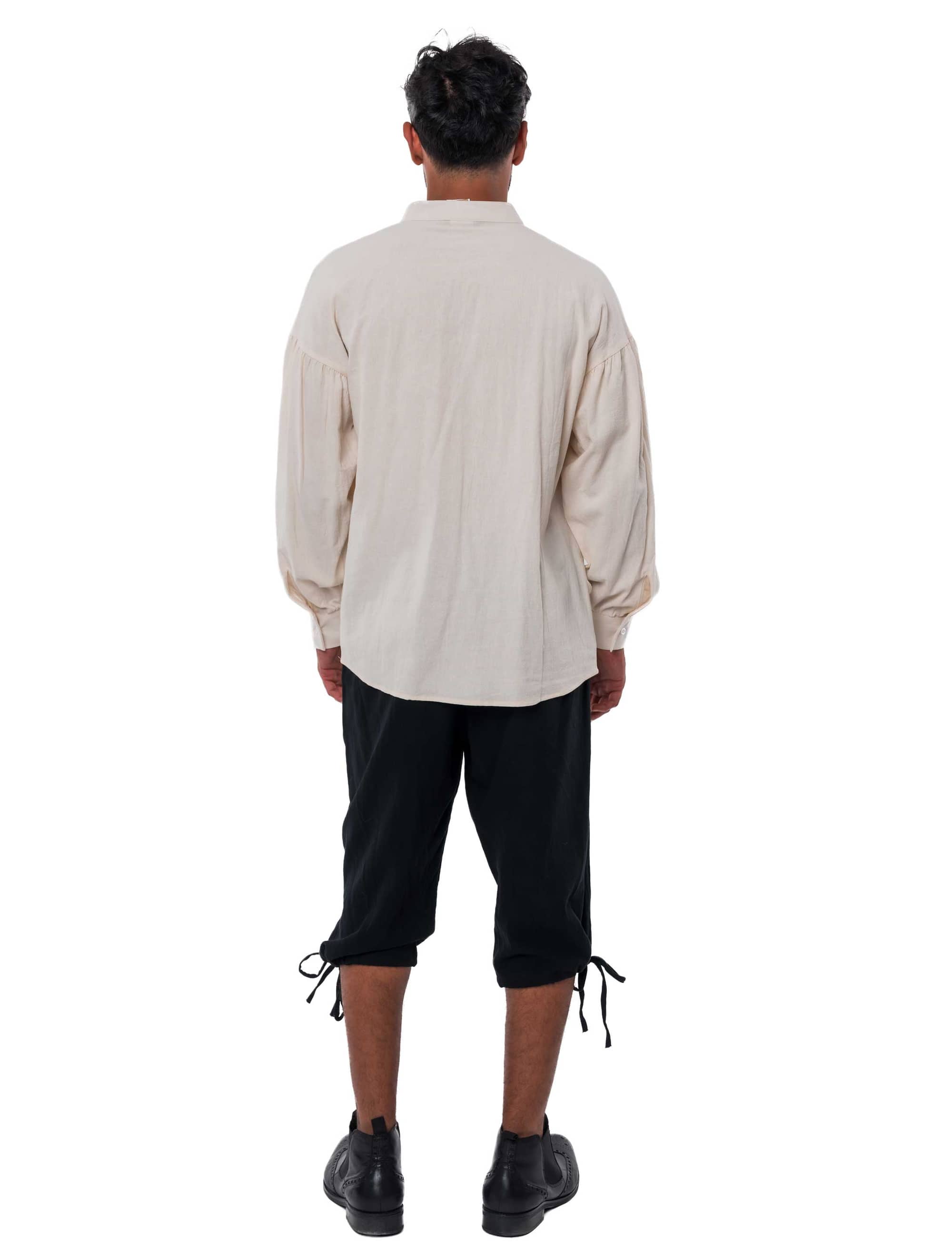 Hemd Pirat mit Schnürung Herren beige S/M