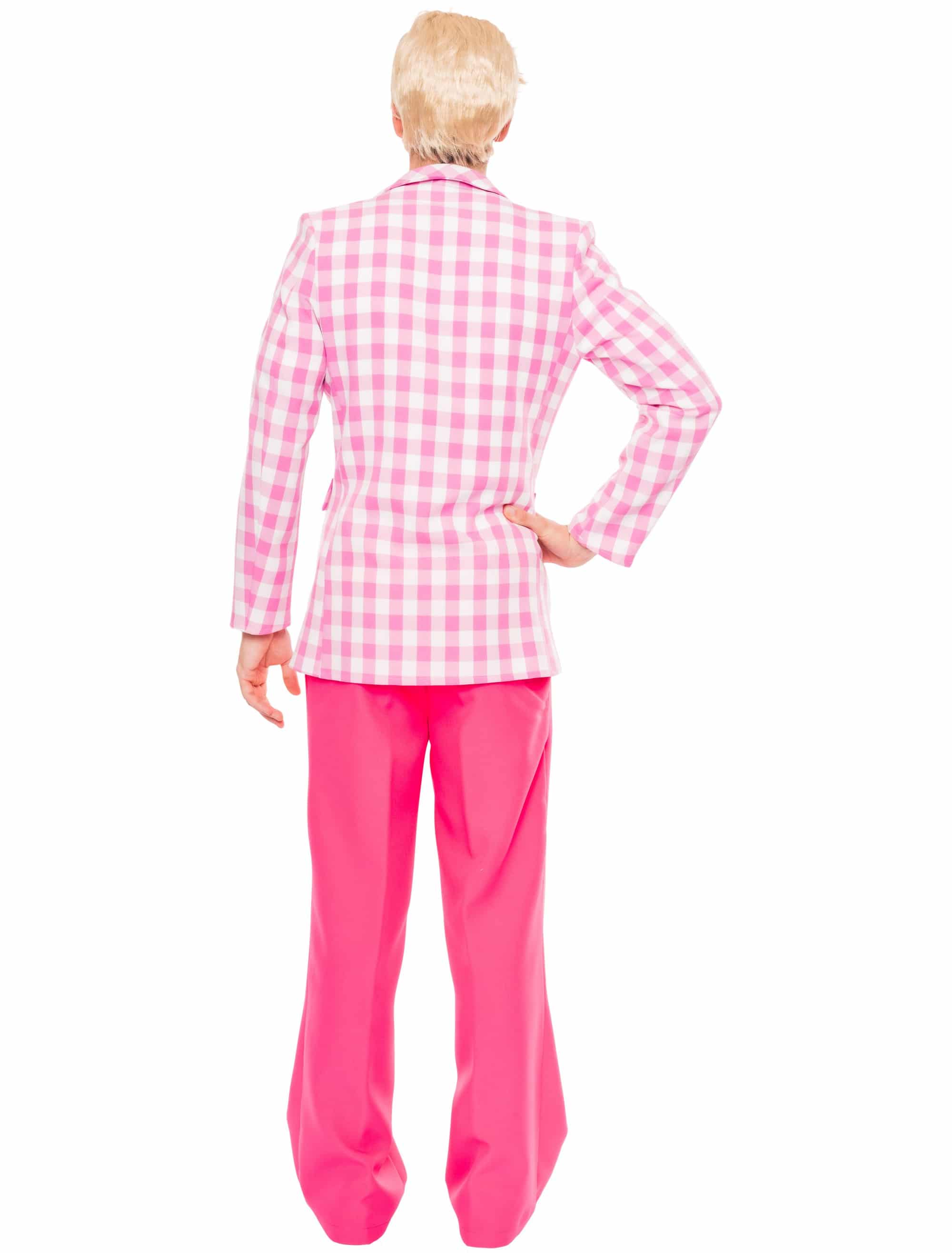 Jakett kariert Herren rosa/weiß L/XL