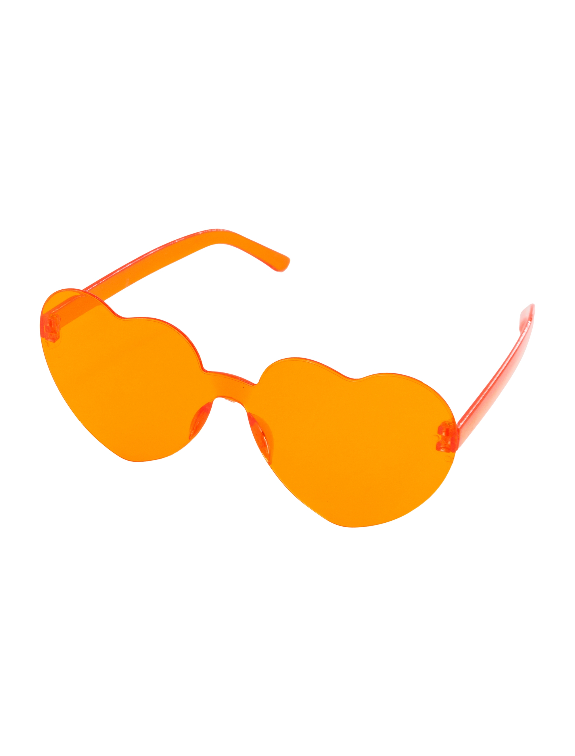 Brille Herz orange