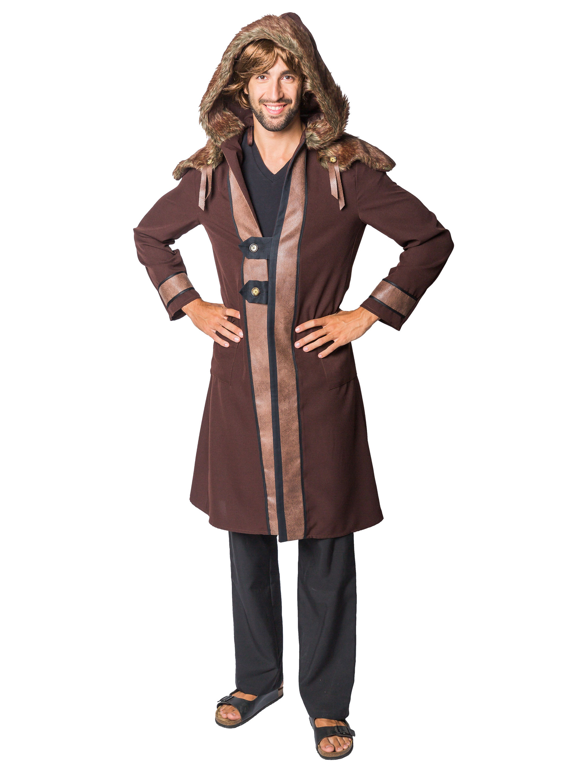 Mantel Wikinger Herren braun S