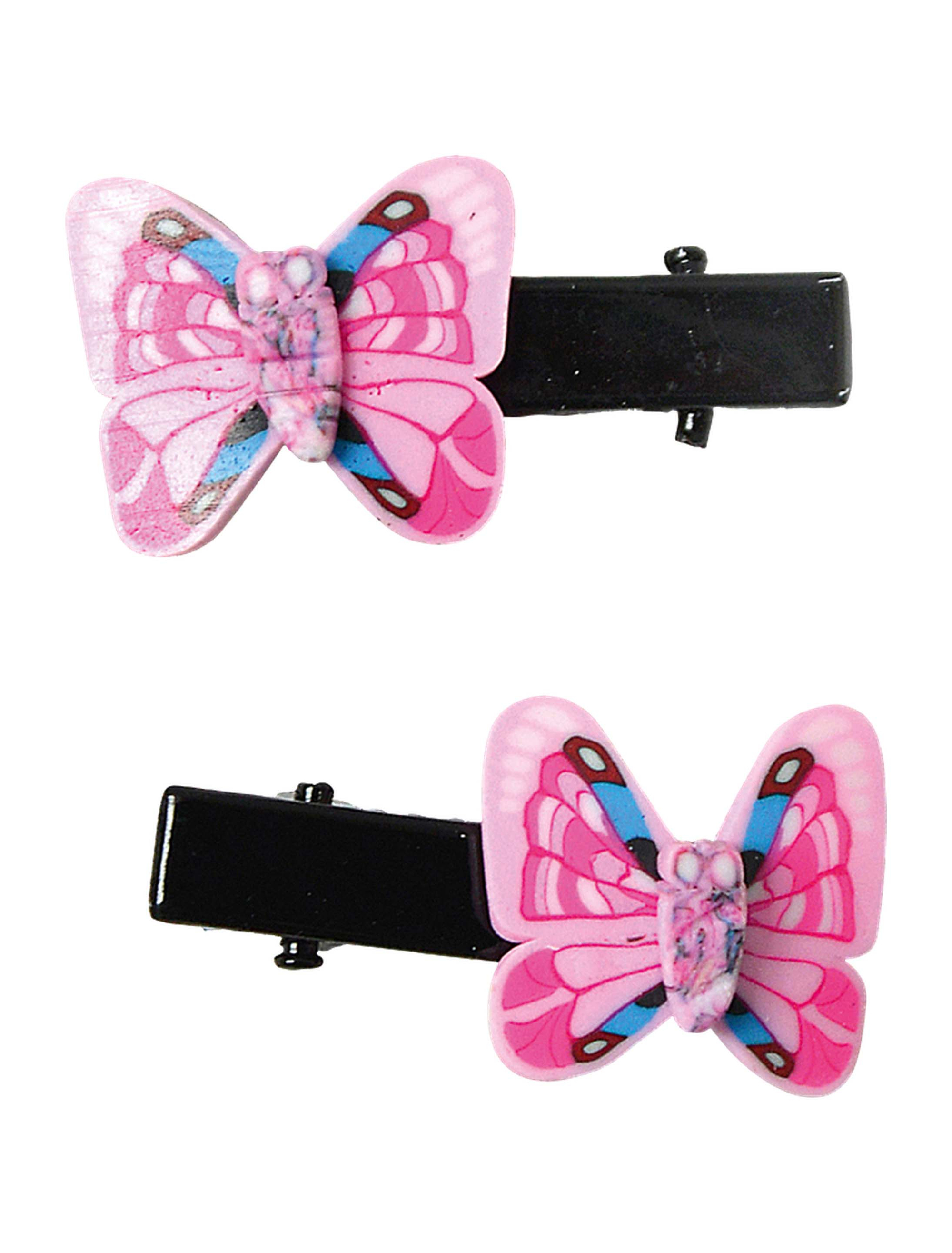 Haarspangen Schmetterling Kinder rosa