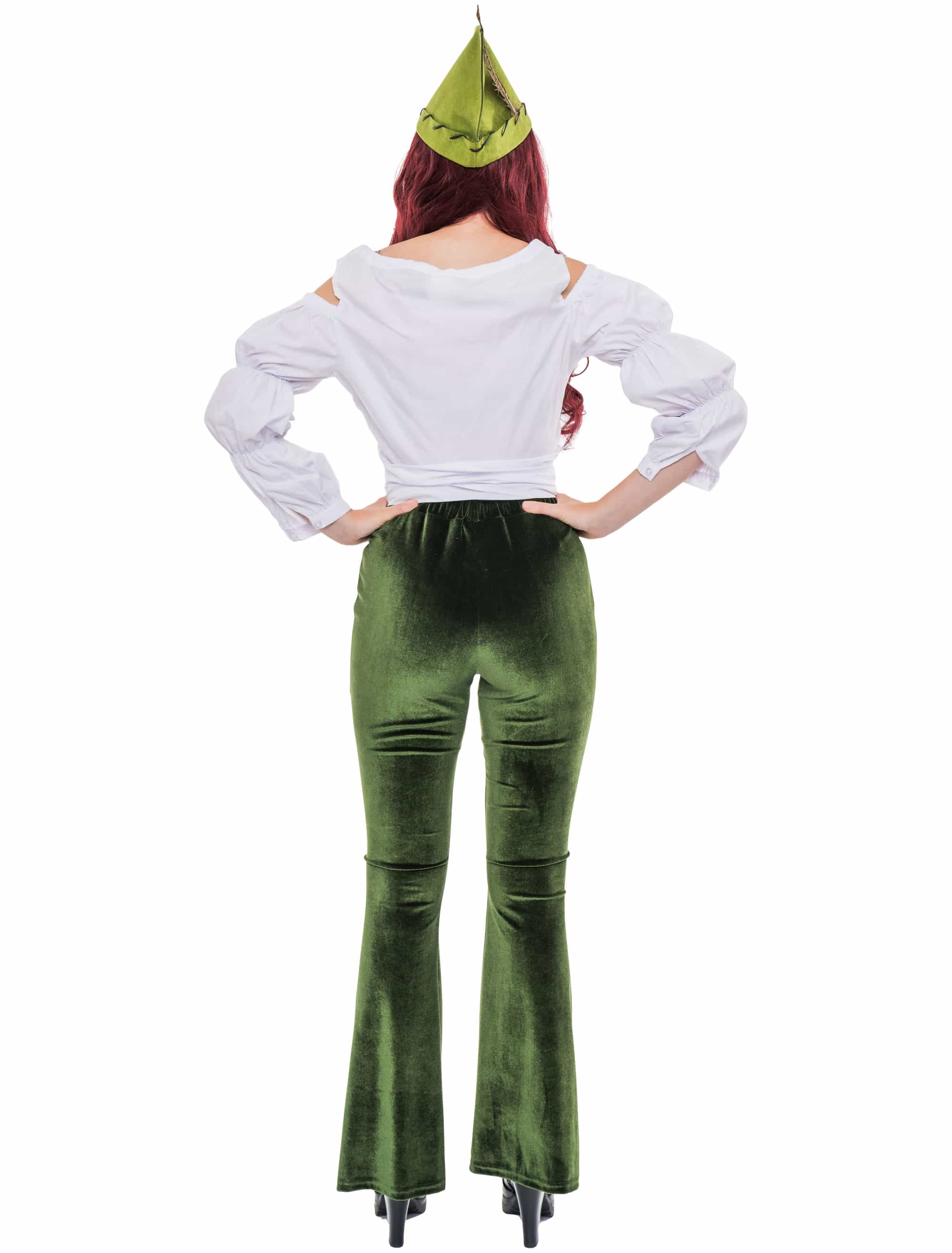 Schlaghose Samt Damen grün 2XL/3XL
