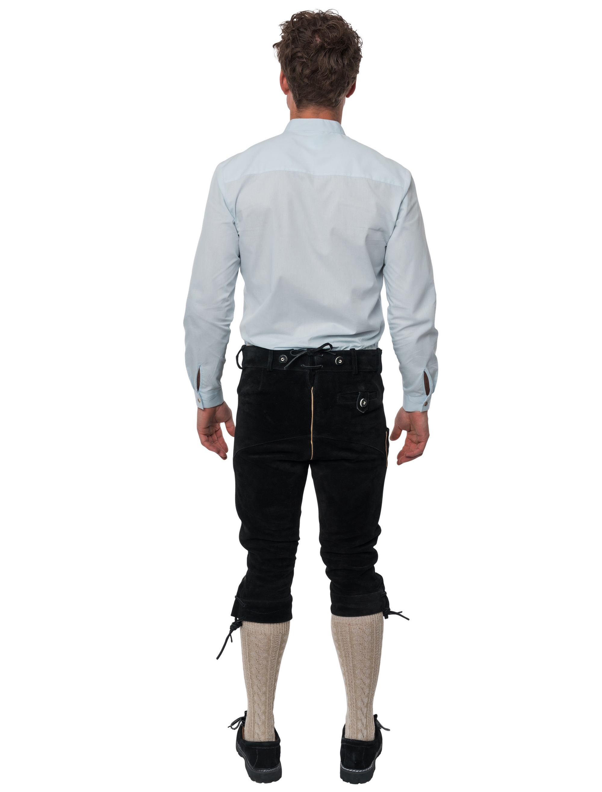 Lederhose Josef 3/4 lang Herren schwarz L