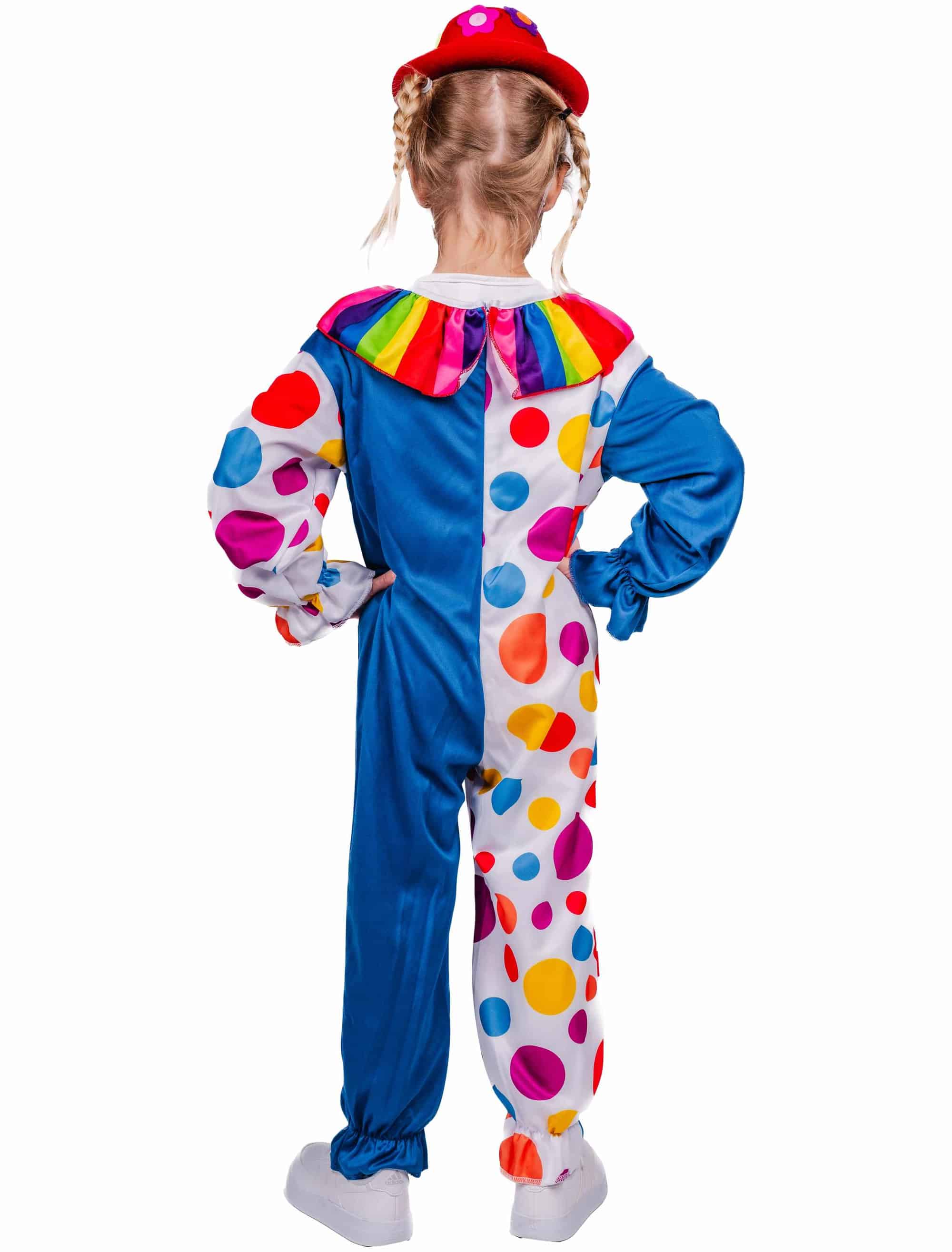 Jumpsuit Clown mit Halskrause Kinder bunt 104