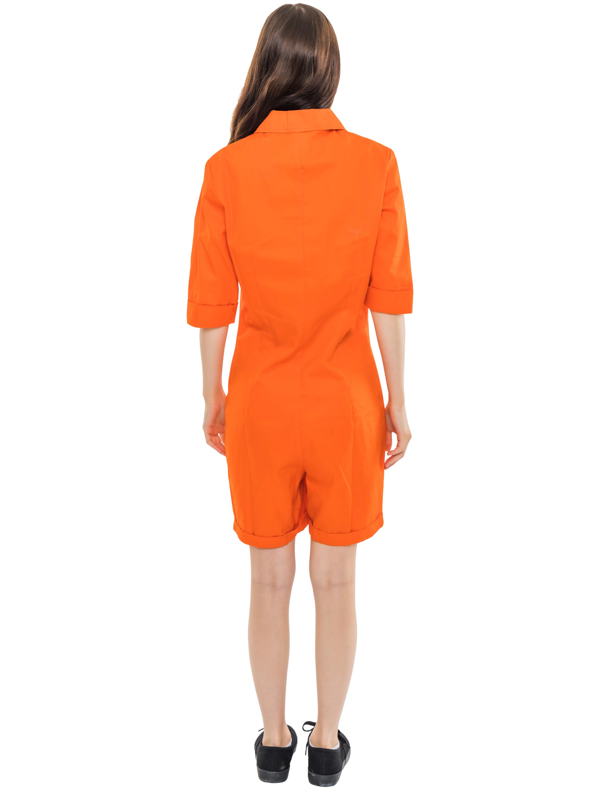 Overall Gefangener kurz Damen orange L-XL