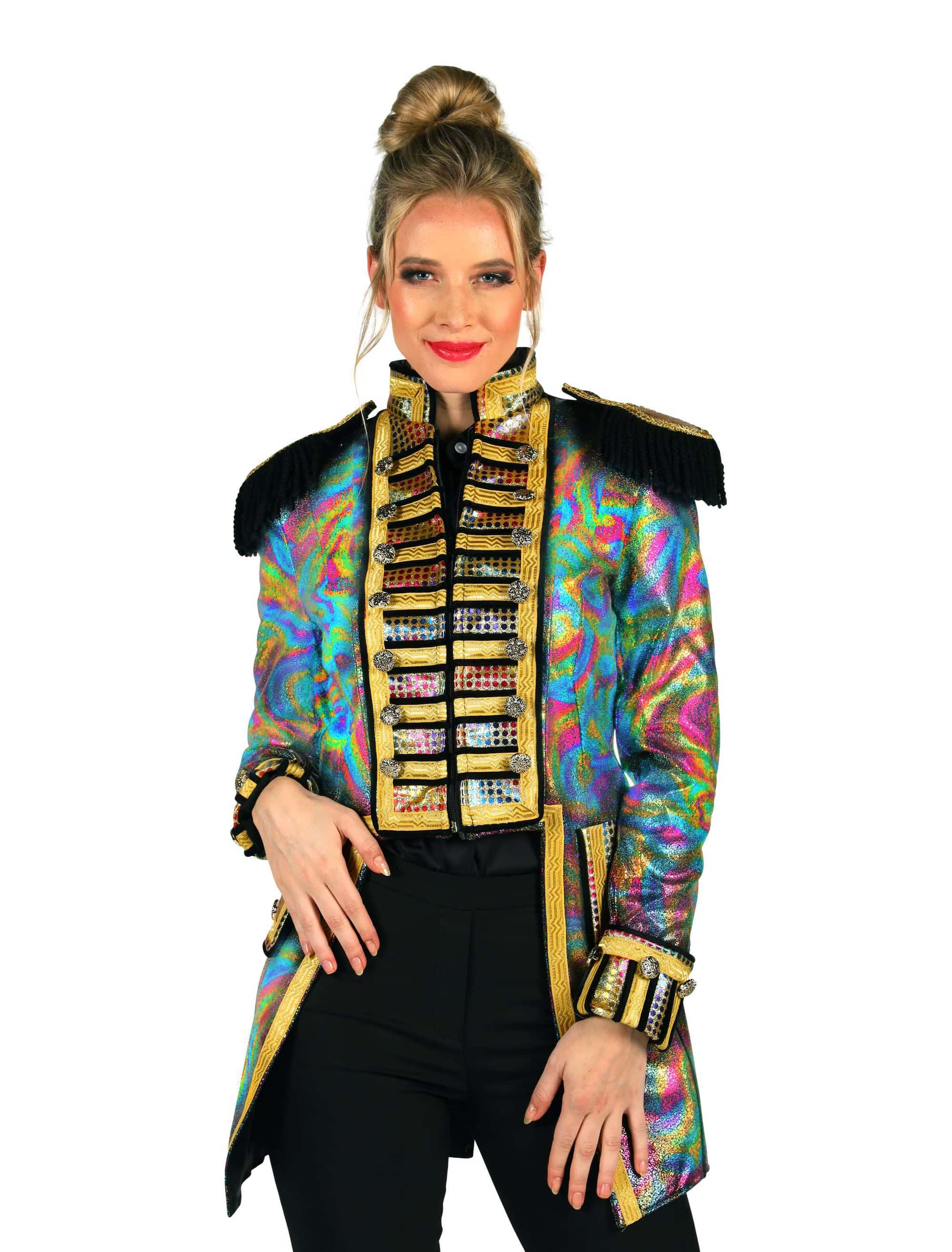 Jacke Zirkusdirektorin metallic Damen bunt L