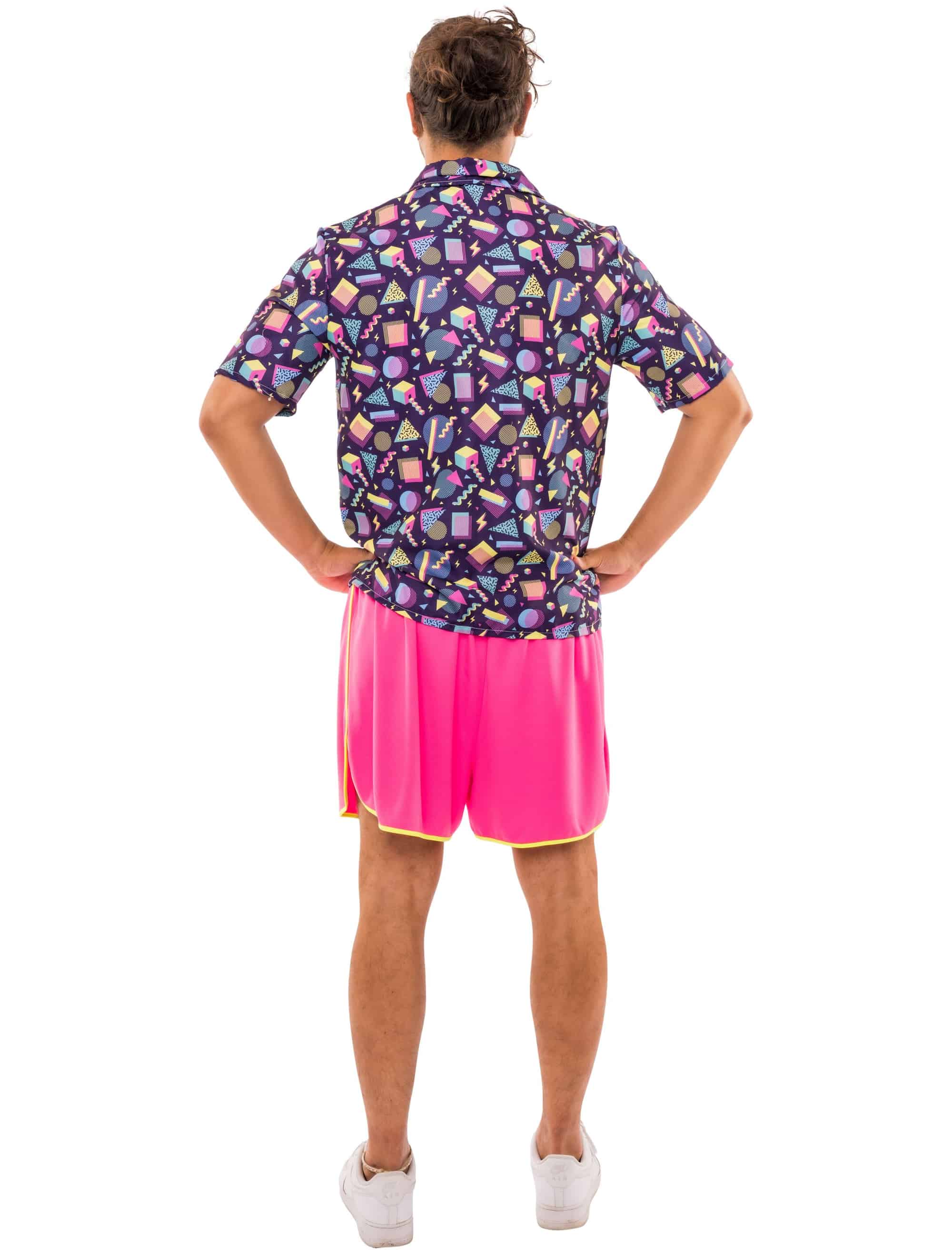 Hemd mit Print Geometrisch Herren blau XL