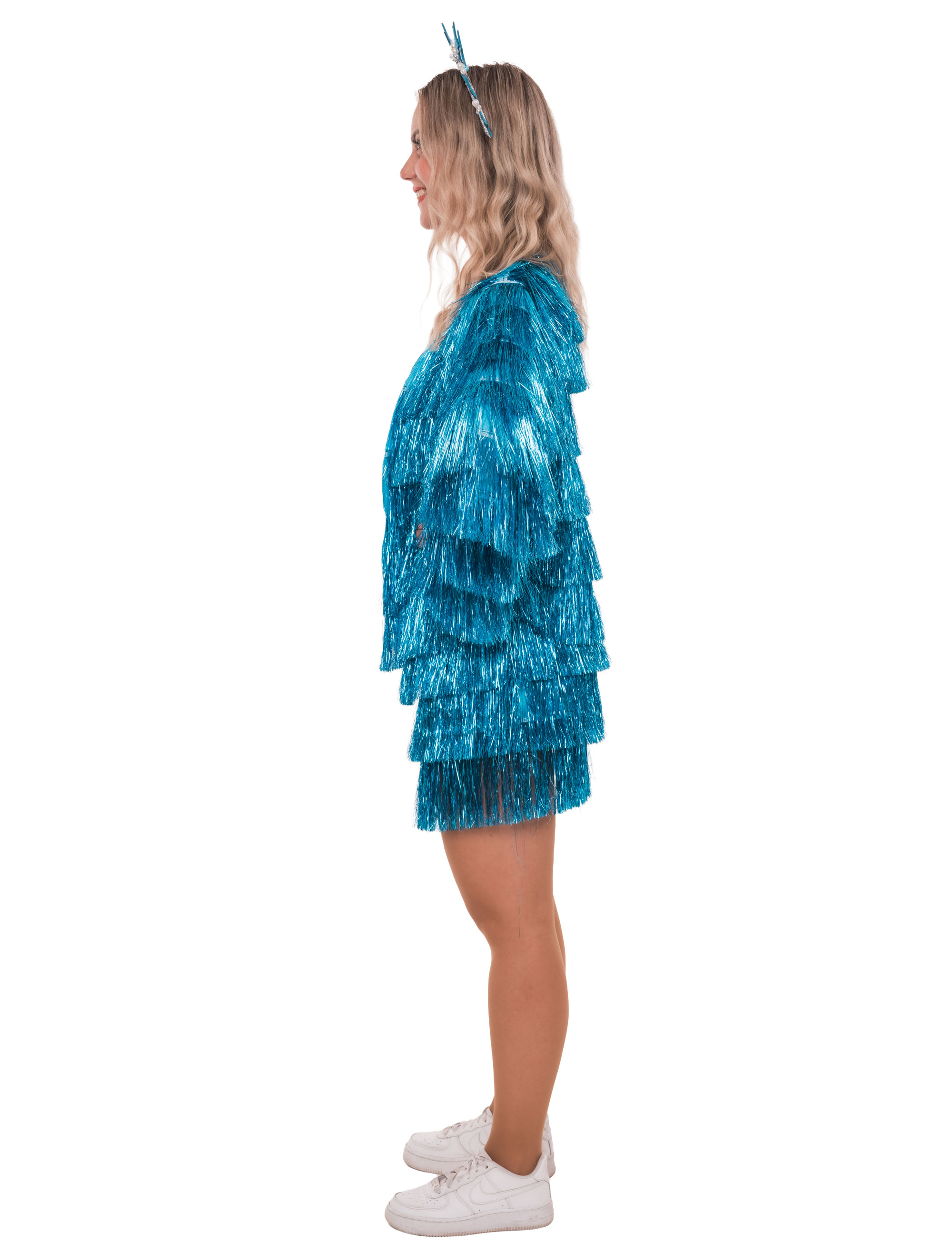 Rock Lametta fein Damen türkis S/M