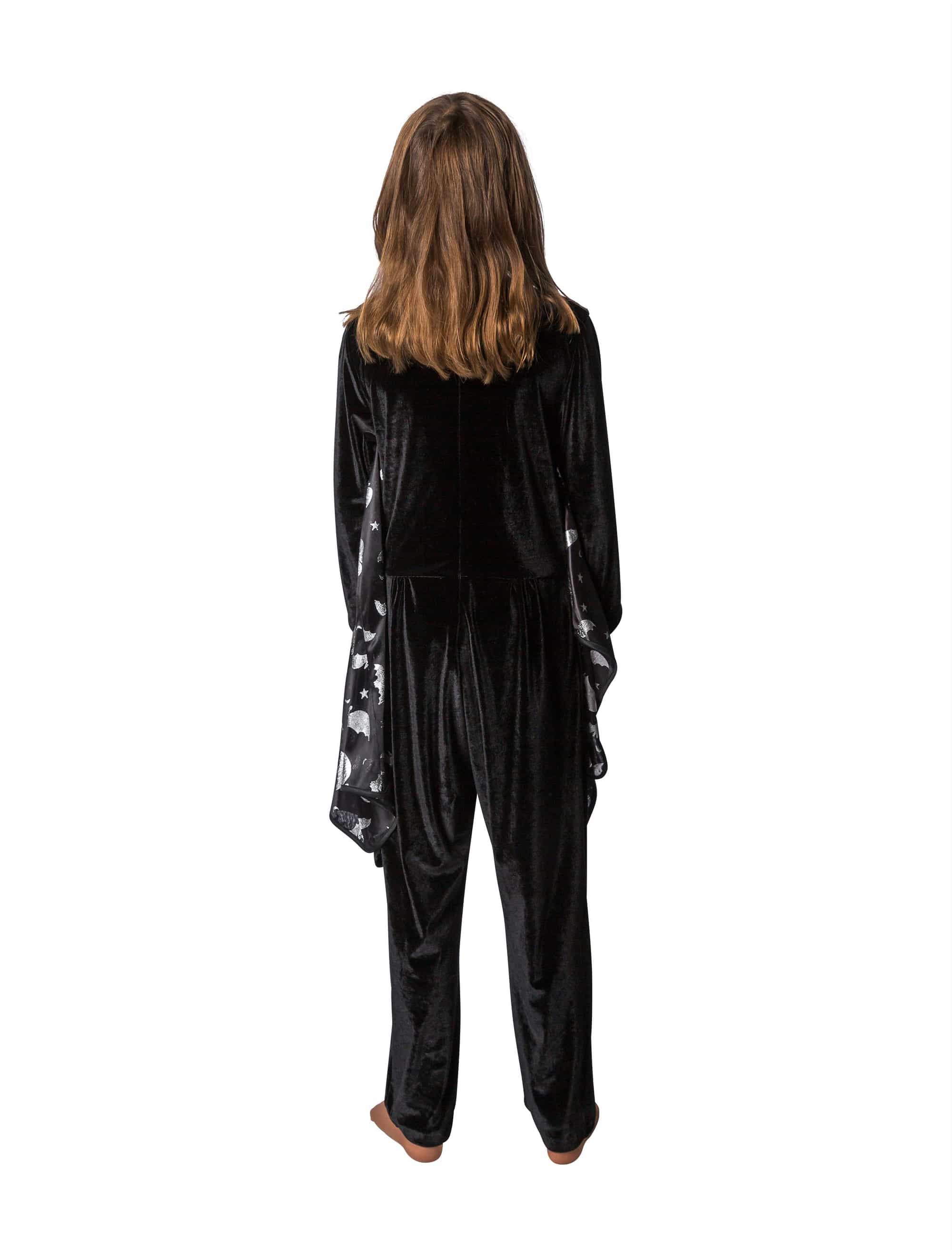Jumpsuit Fledermaus Kinder schwarz 116-128