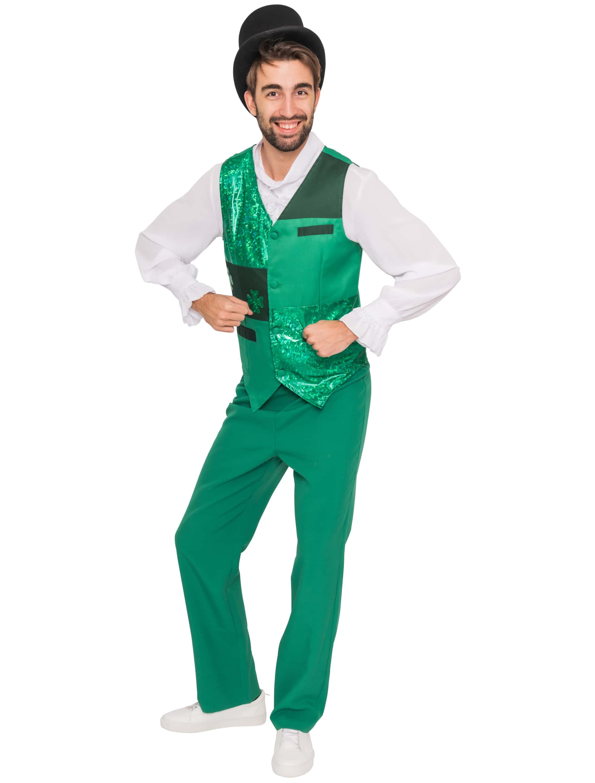 Weste Kleeblätter Herren grün 4XL/5XL