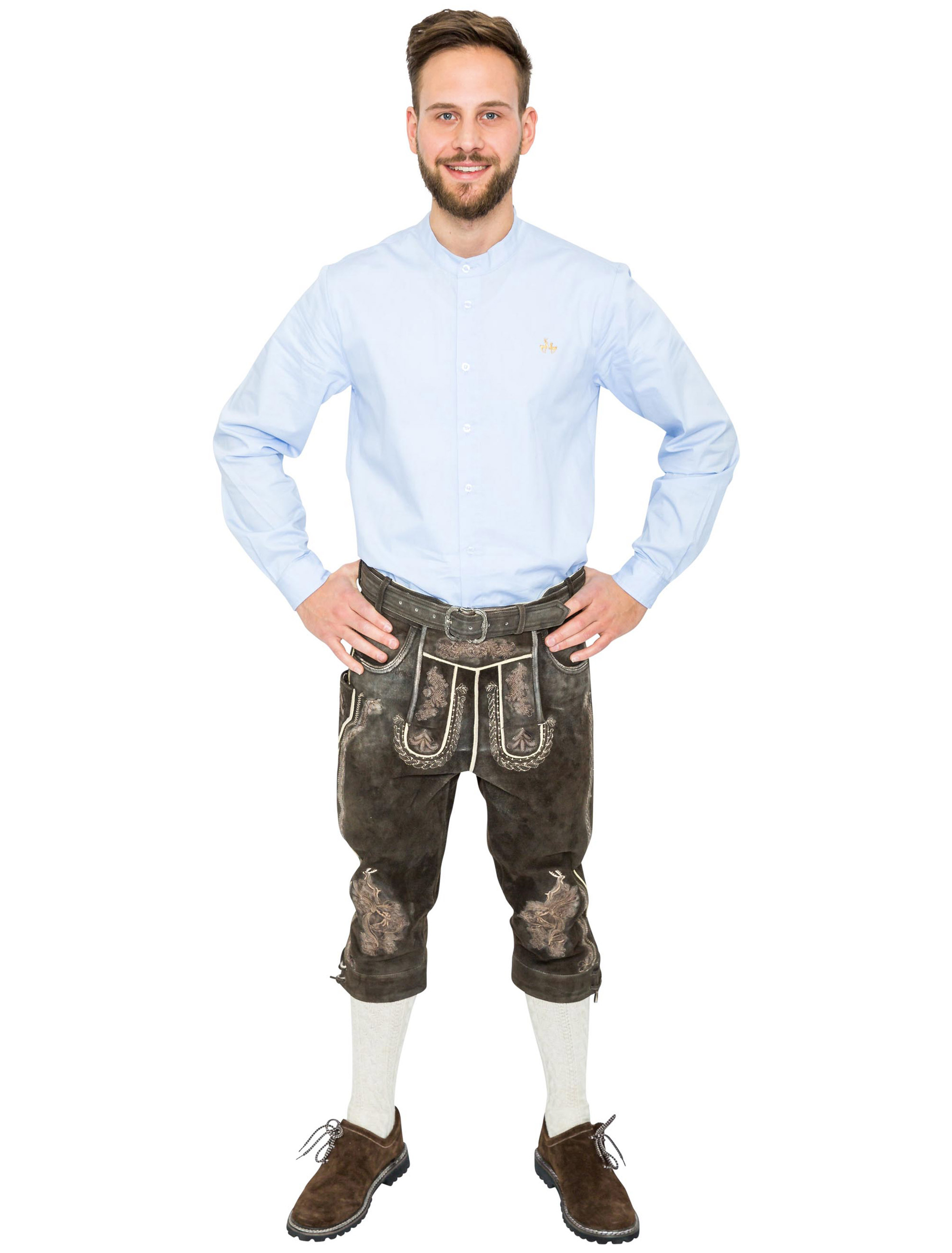 Lederhose Horst 3/4 lang Herren schwarz M