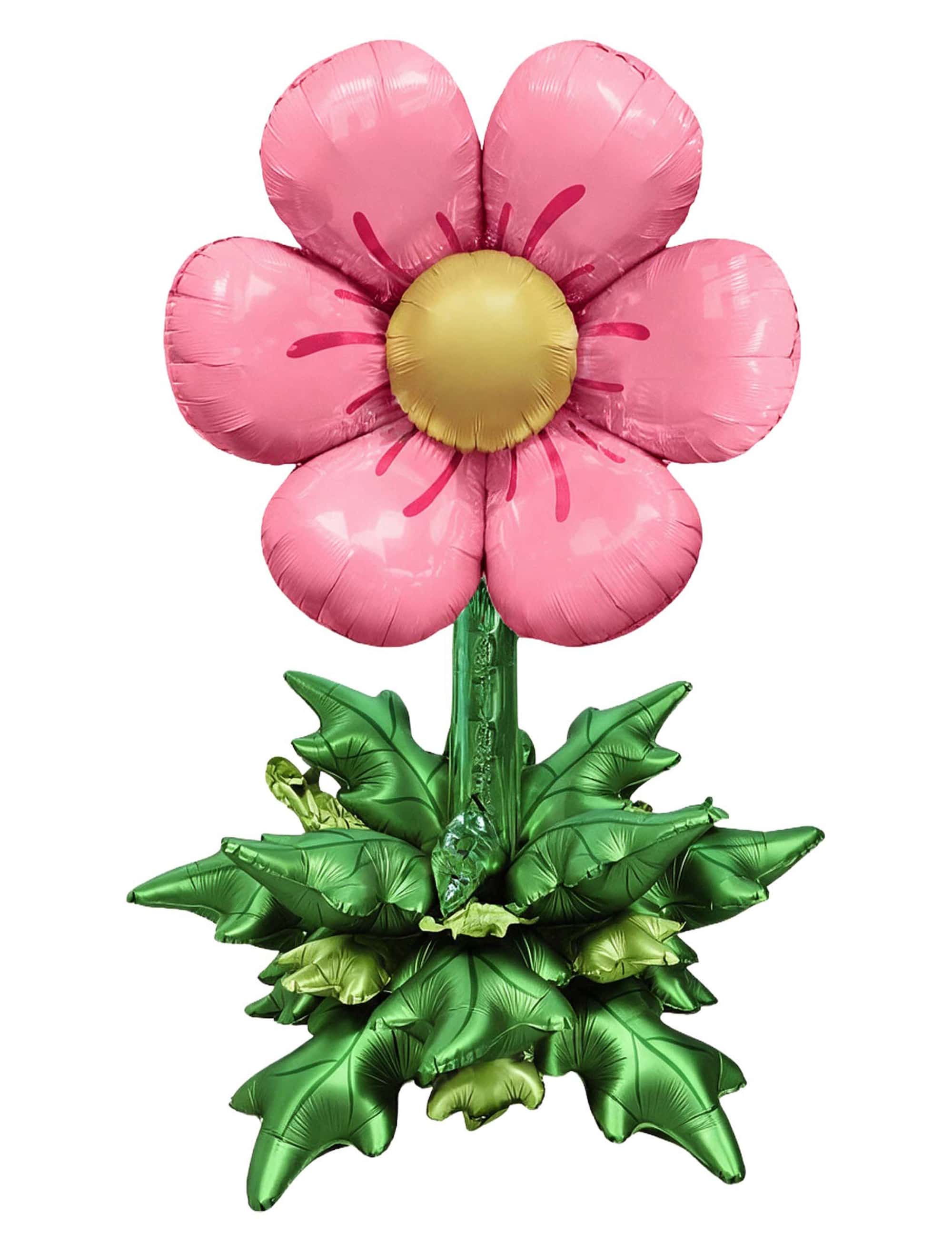 Folienballon Blume 82 x 85 x 117cm grün/rosa