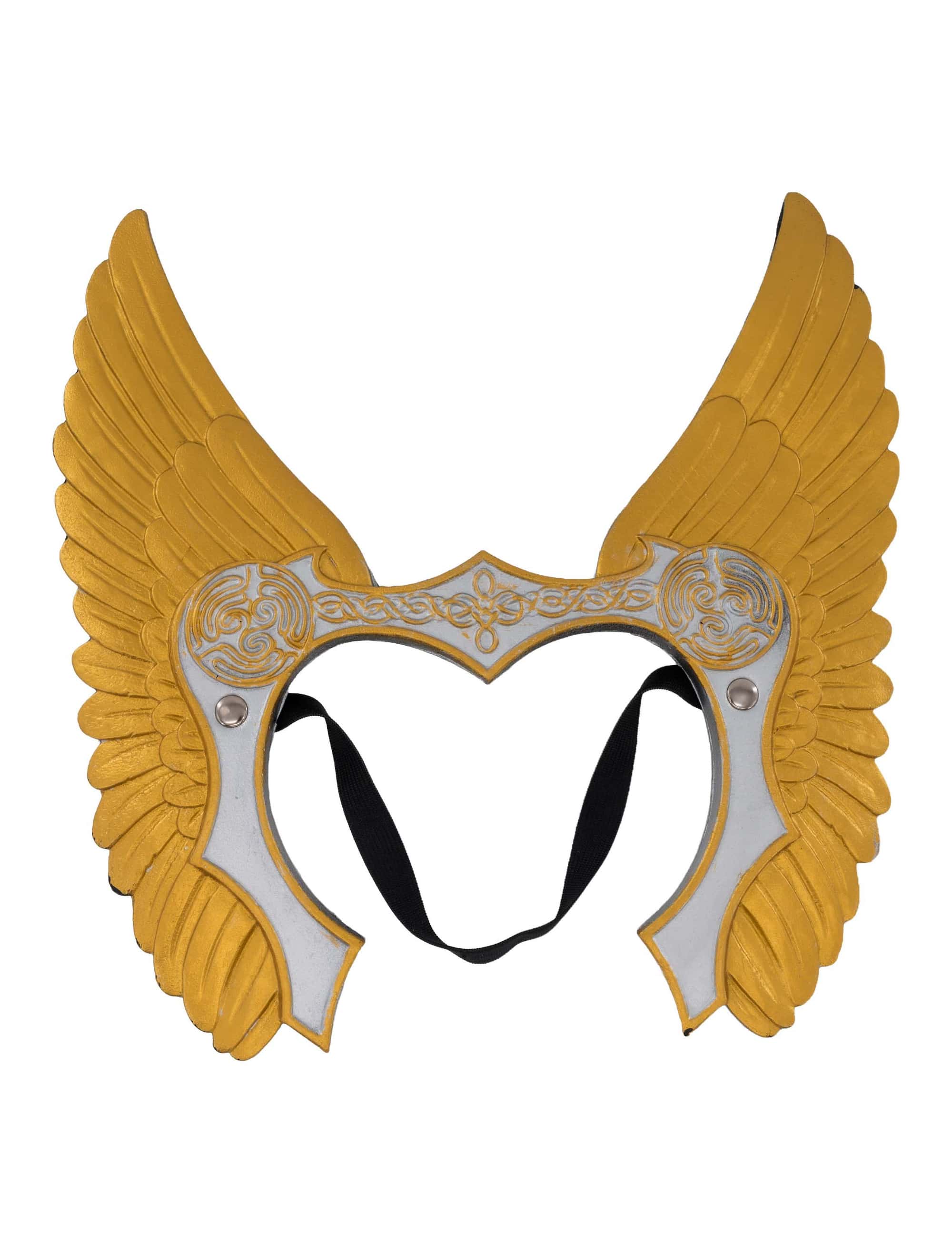 Maske Flügel gold