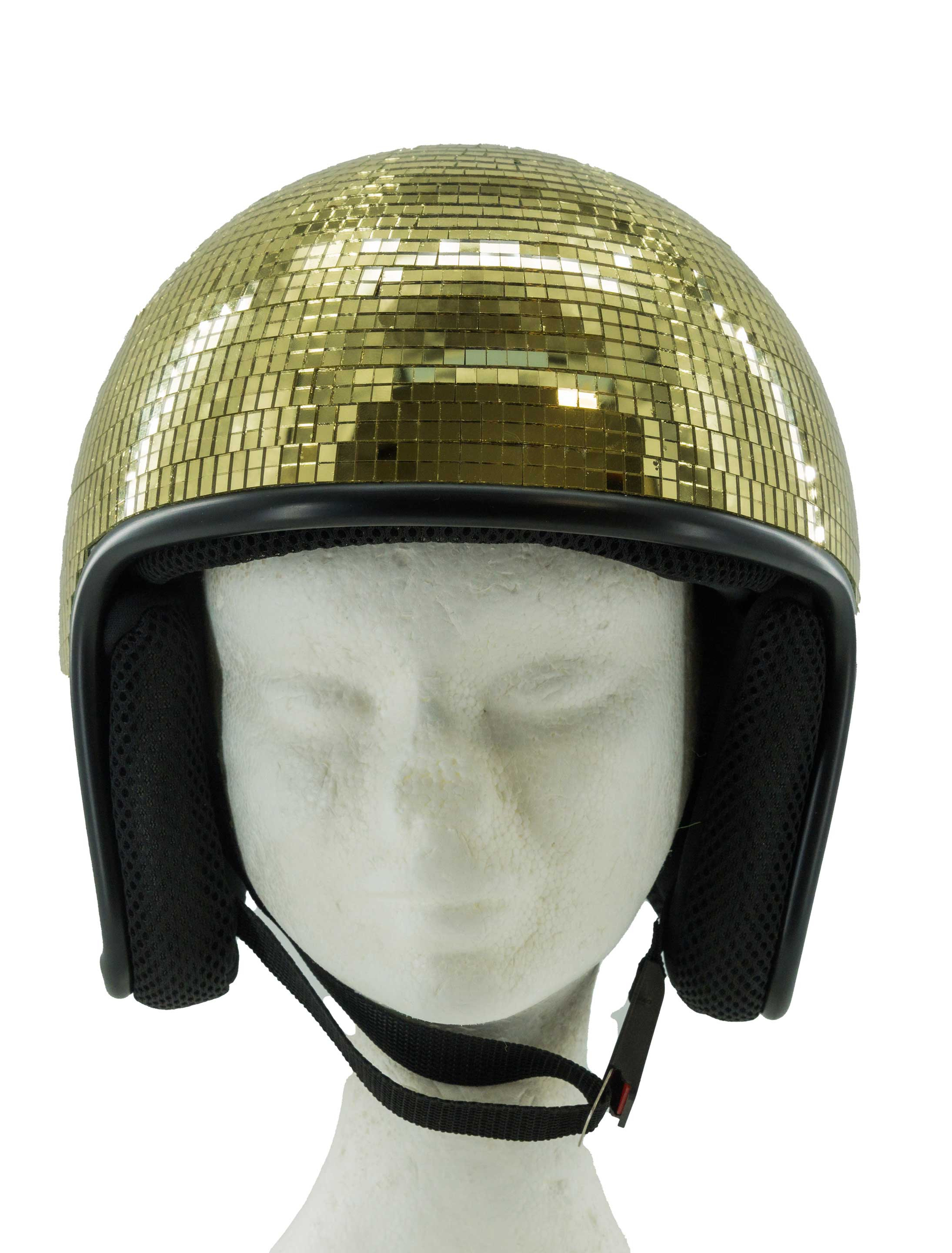 Helm mit Spiegelmosaik gold one size