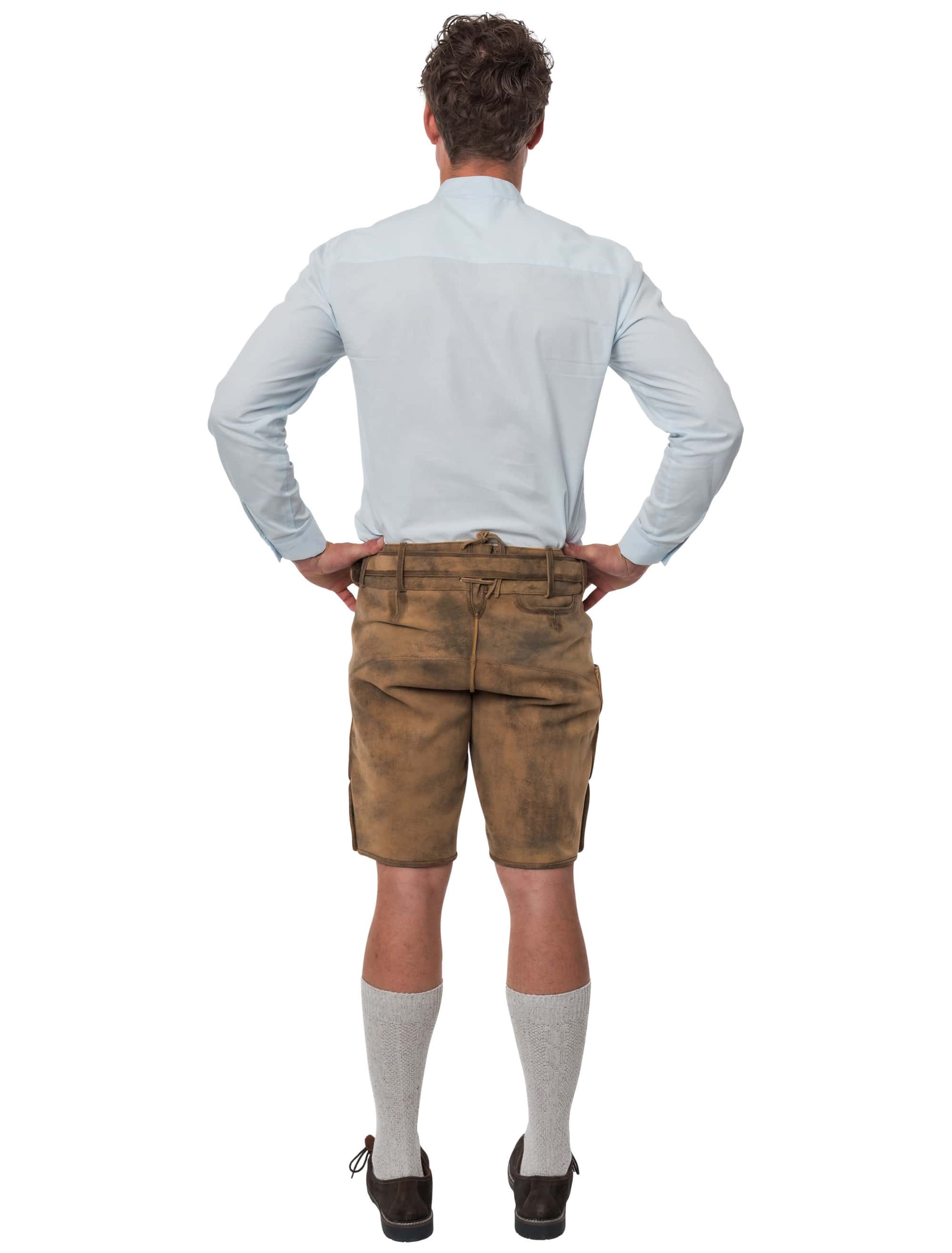 Lederhose Justus kurz Herren hellbraun S