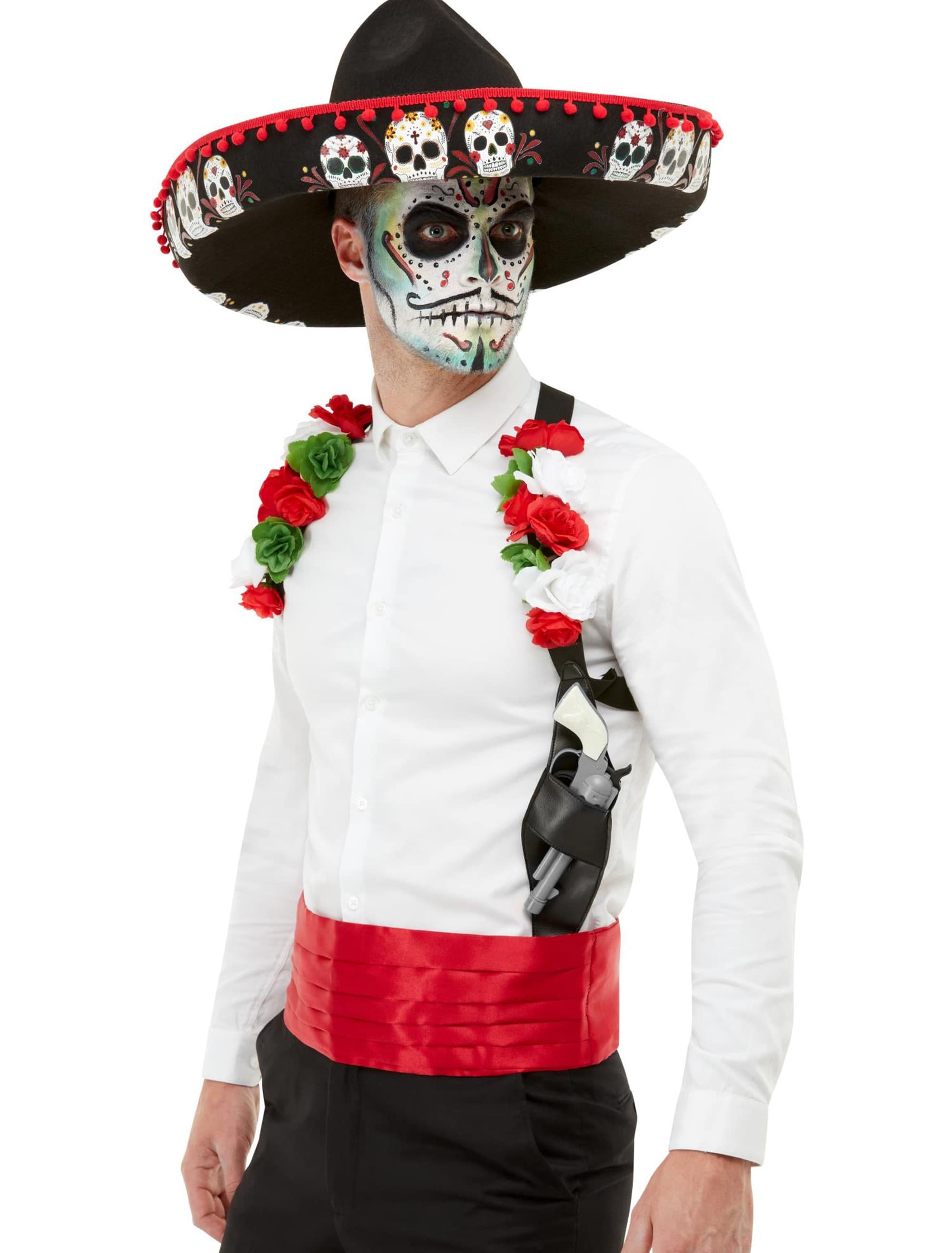 Set Day Of The Dead 3-tlg. Herren schwarz/weiß/rot one size