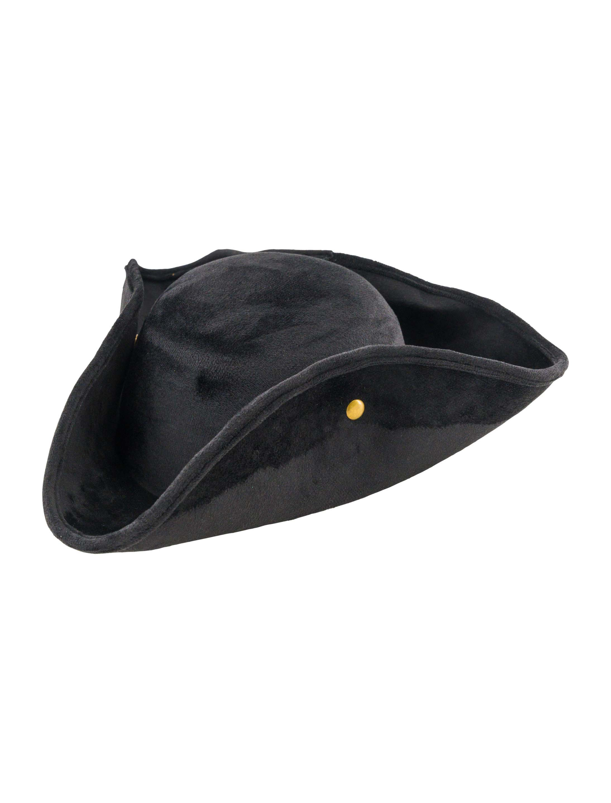 Dreispitz Samt schwarz one size