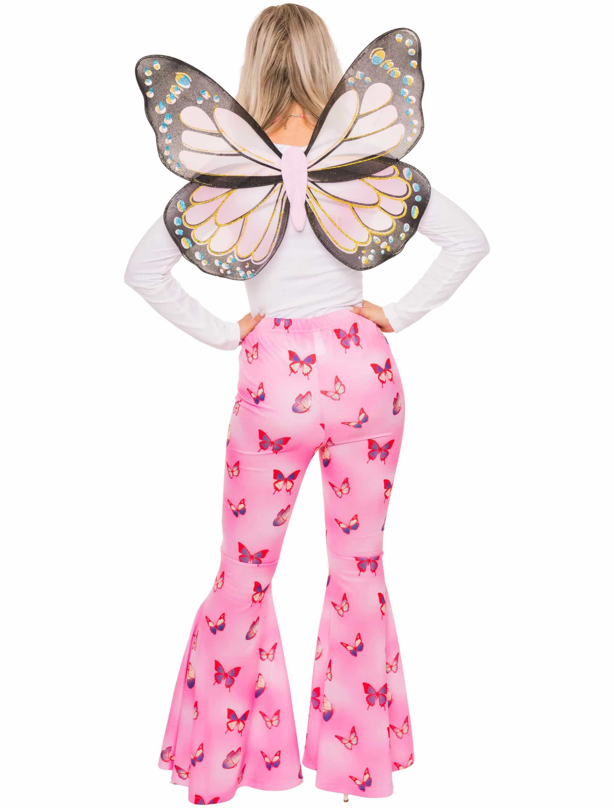 Hose Schmetterling Damen pink S/M