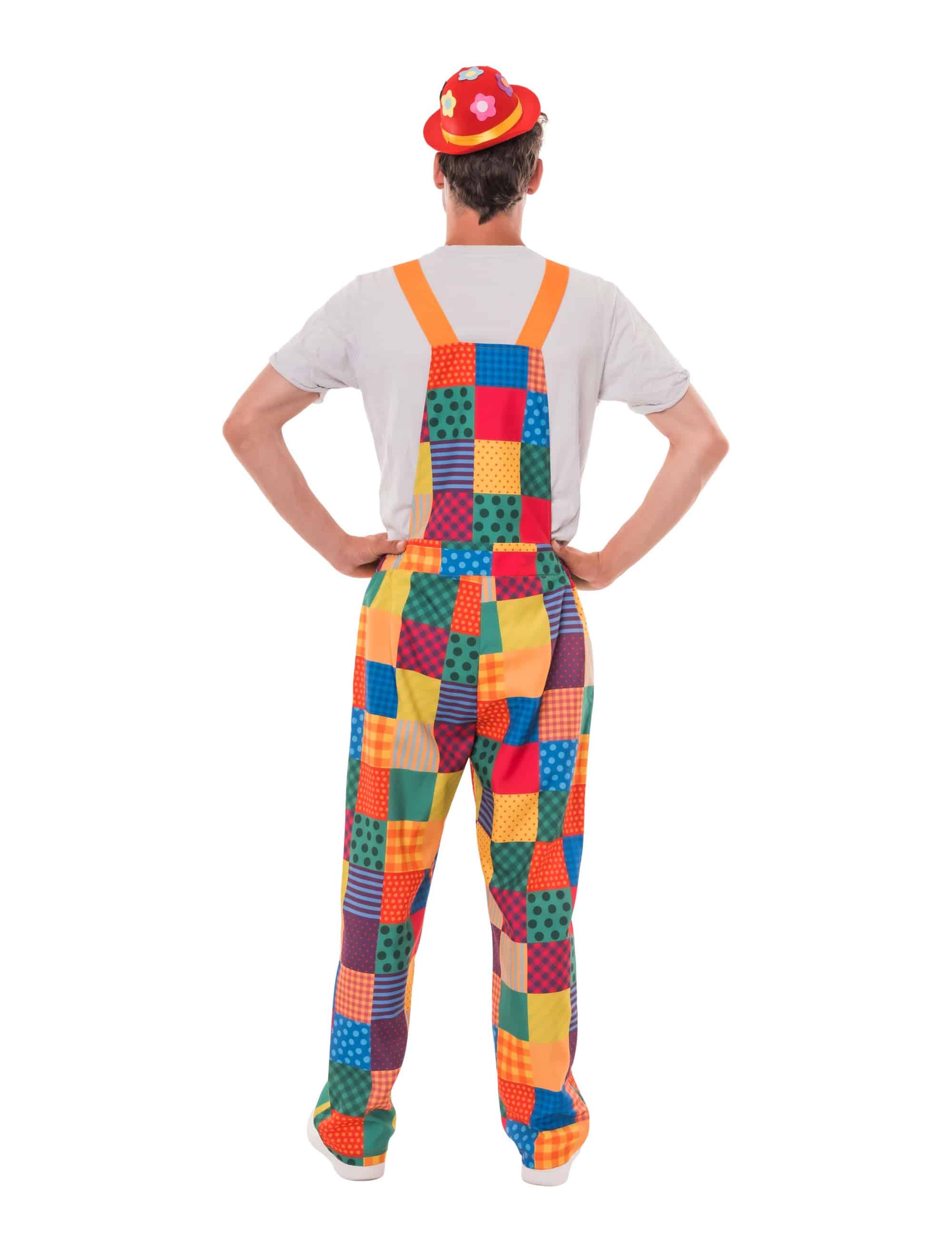 Latzhose Clown bunt L/XL