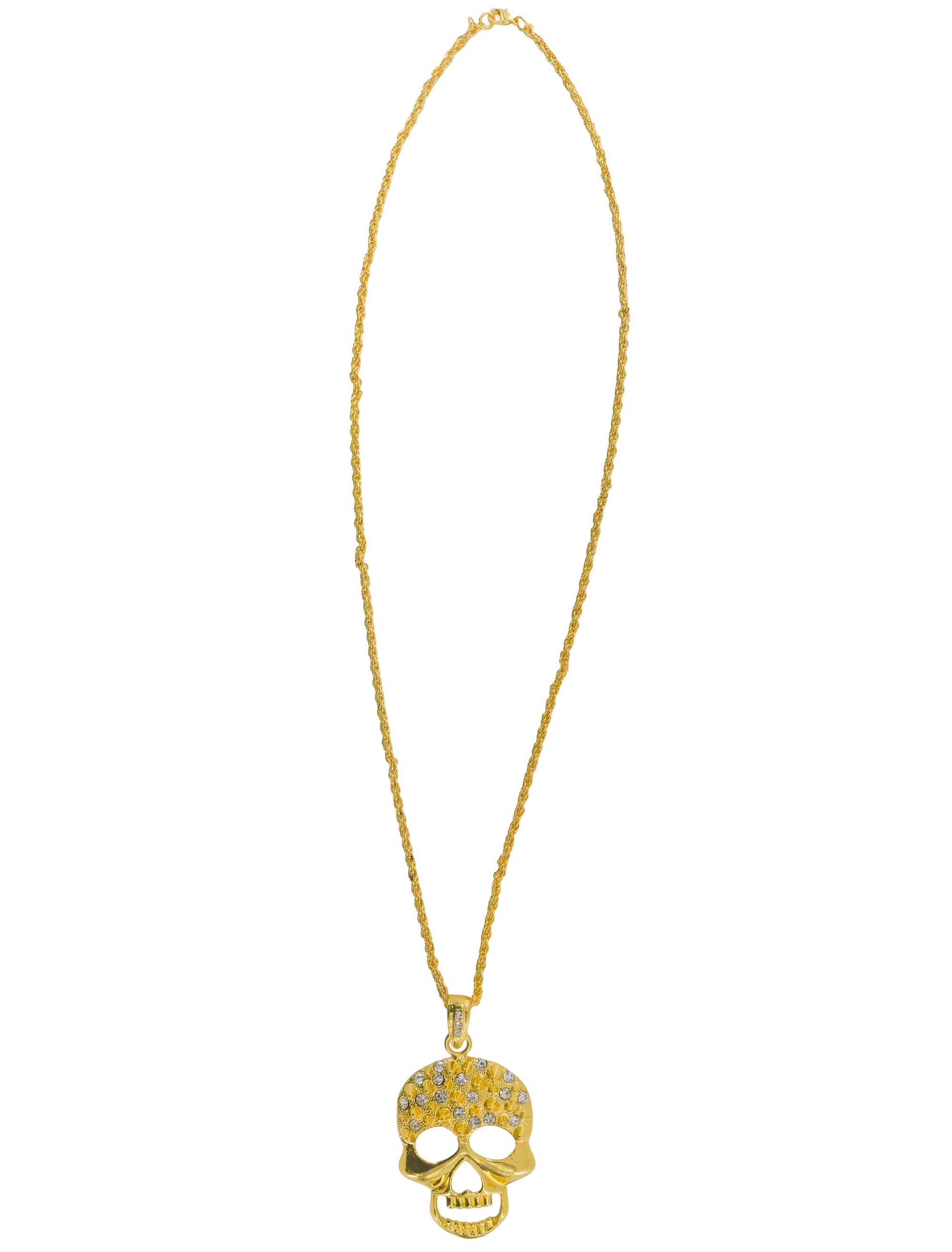 Halskette Totenkopf gold