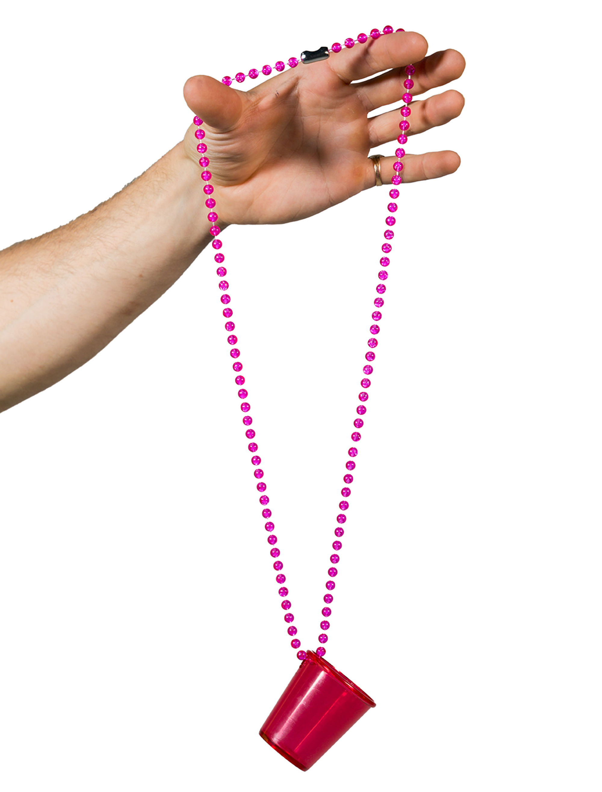 Halskette mit Shotglas pink