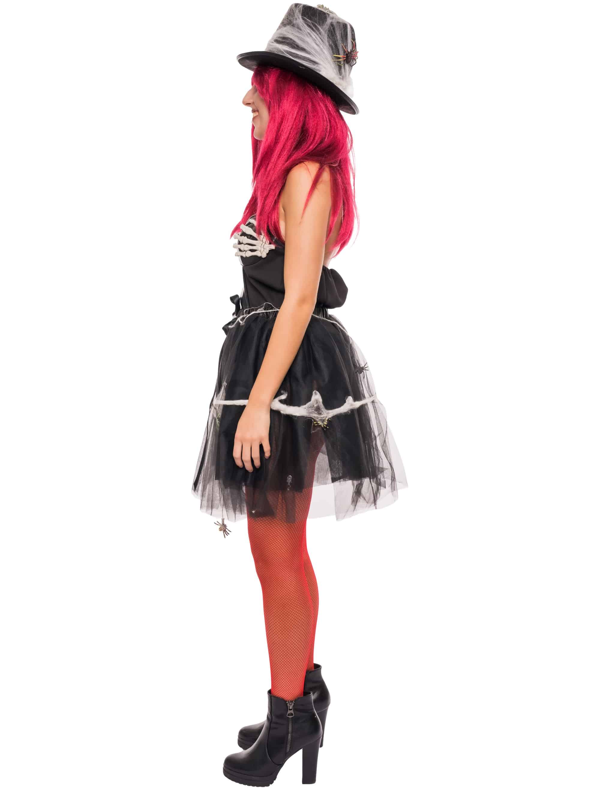Top Sexy Skeletthände Damen schwarz S/M