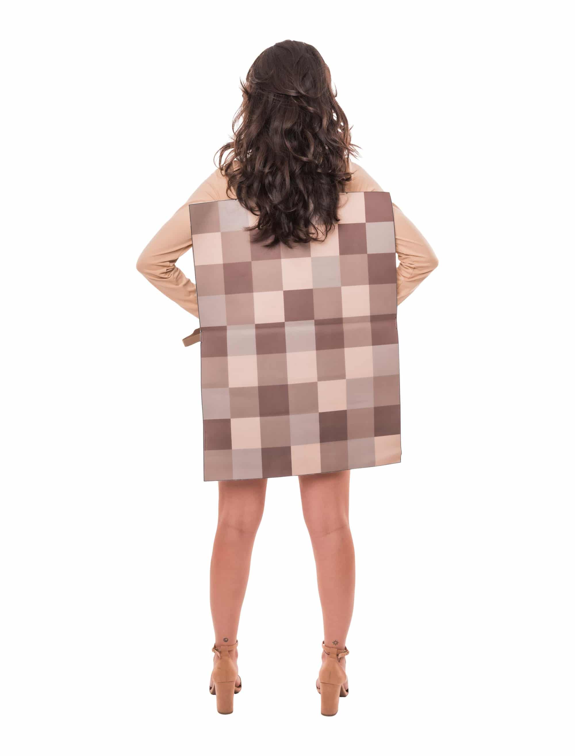 Kostüm Pixel beige/braun one size