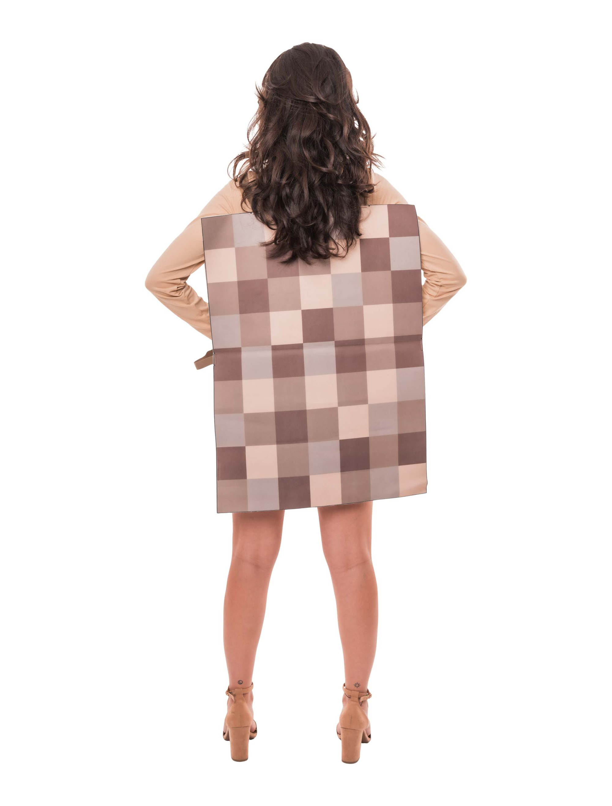 Kostüm Pixel beige/braun one size