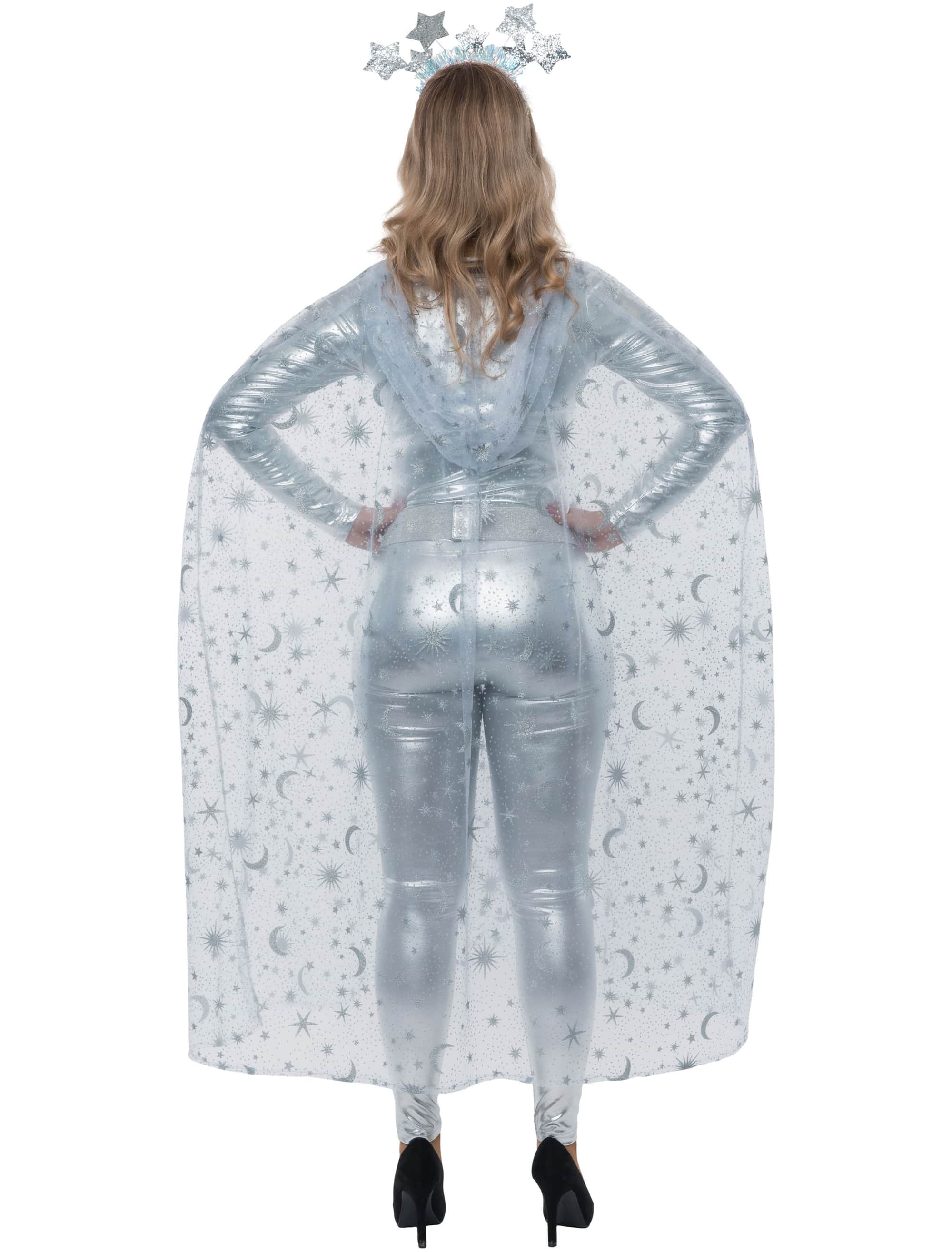 Cape Galaxy mit Kapuze Damen transparent one size