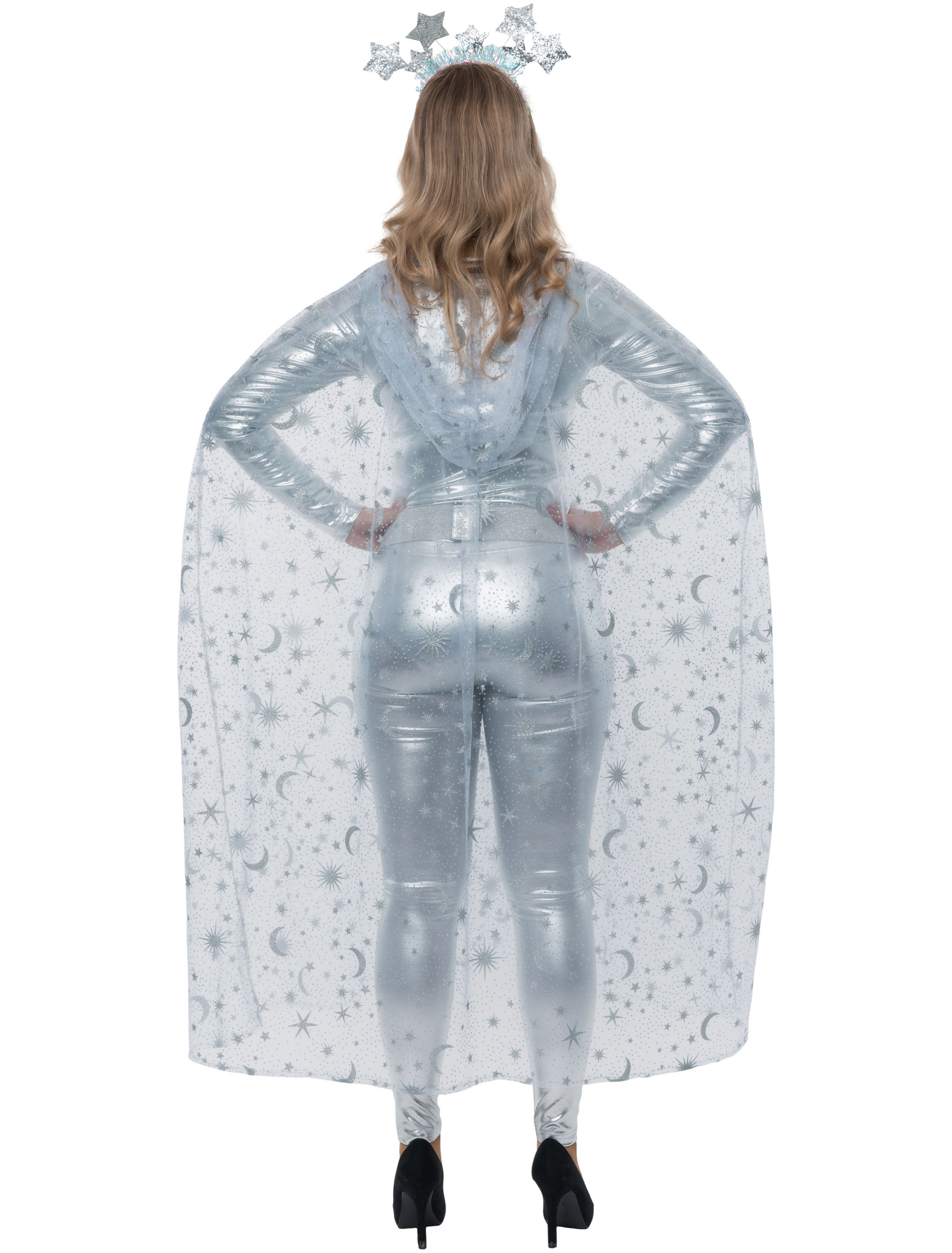 Cape Galaxy mit Kapuze Damen transparent one size