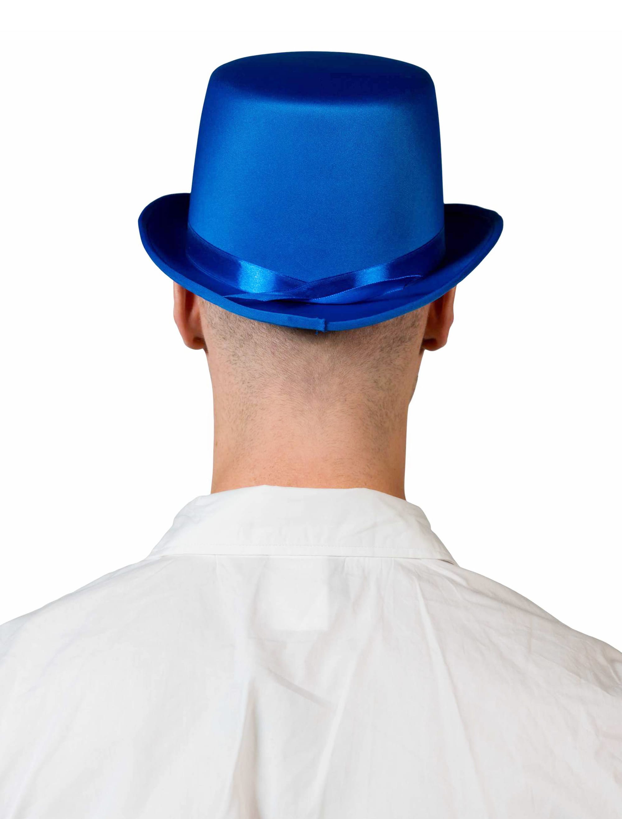 Zylinder Satin Unifarben Herren blau 61