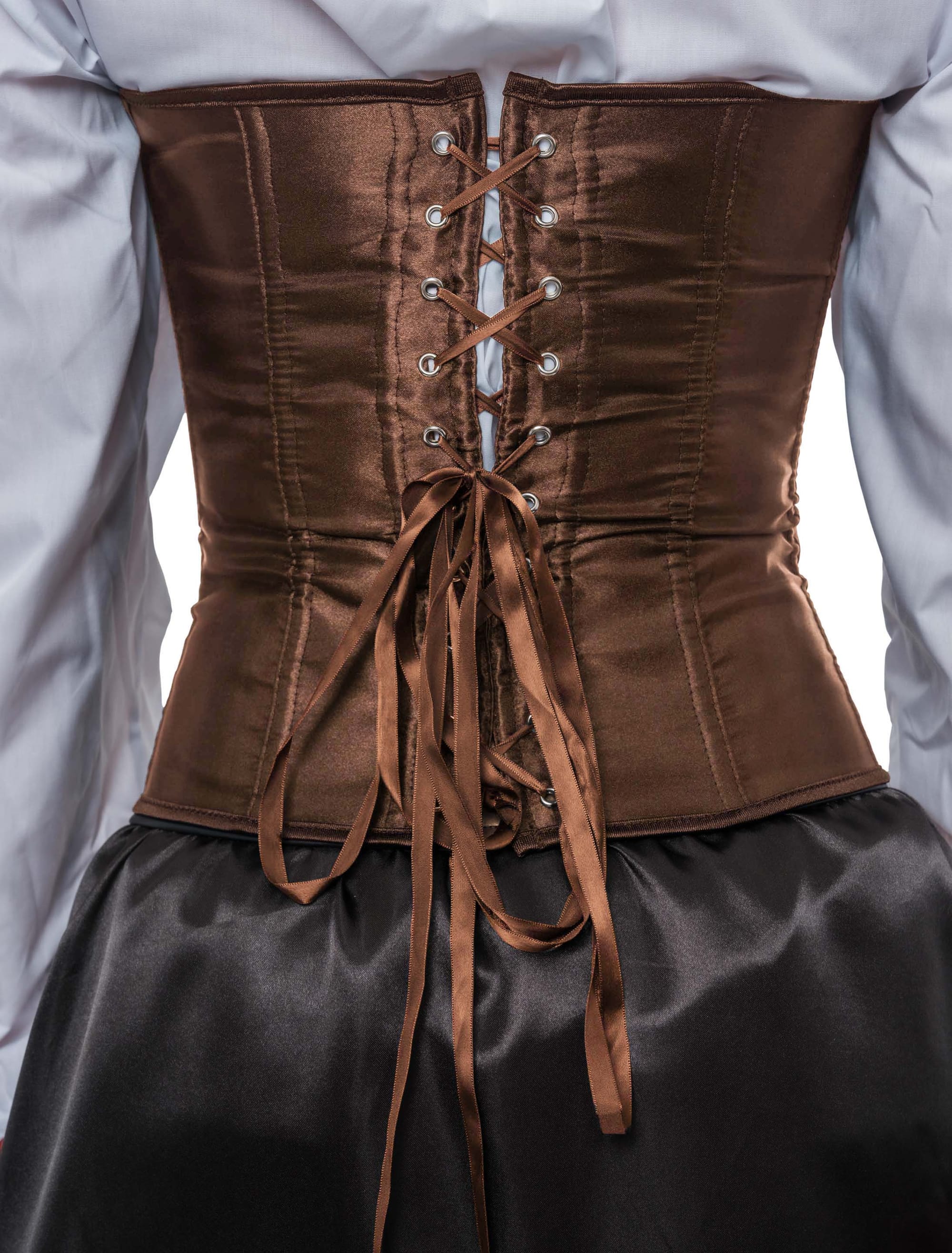 Corsage trägerlos Damen braun S/M