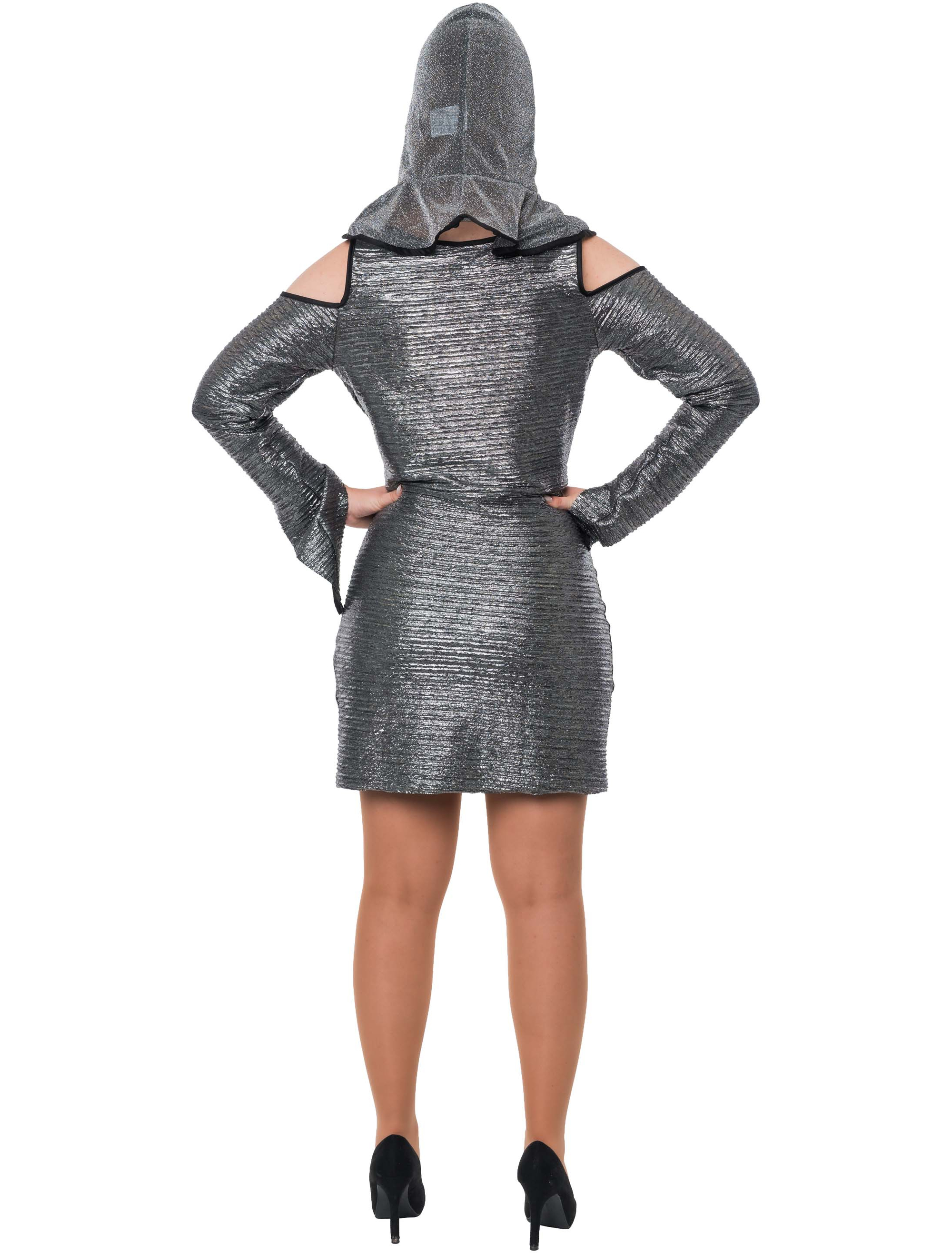Kleid Ritter Damen silber S/M