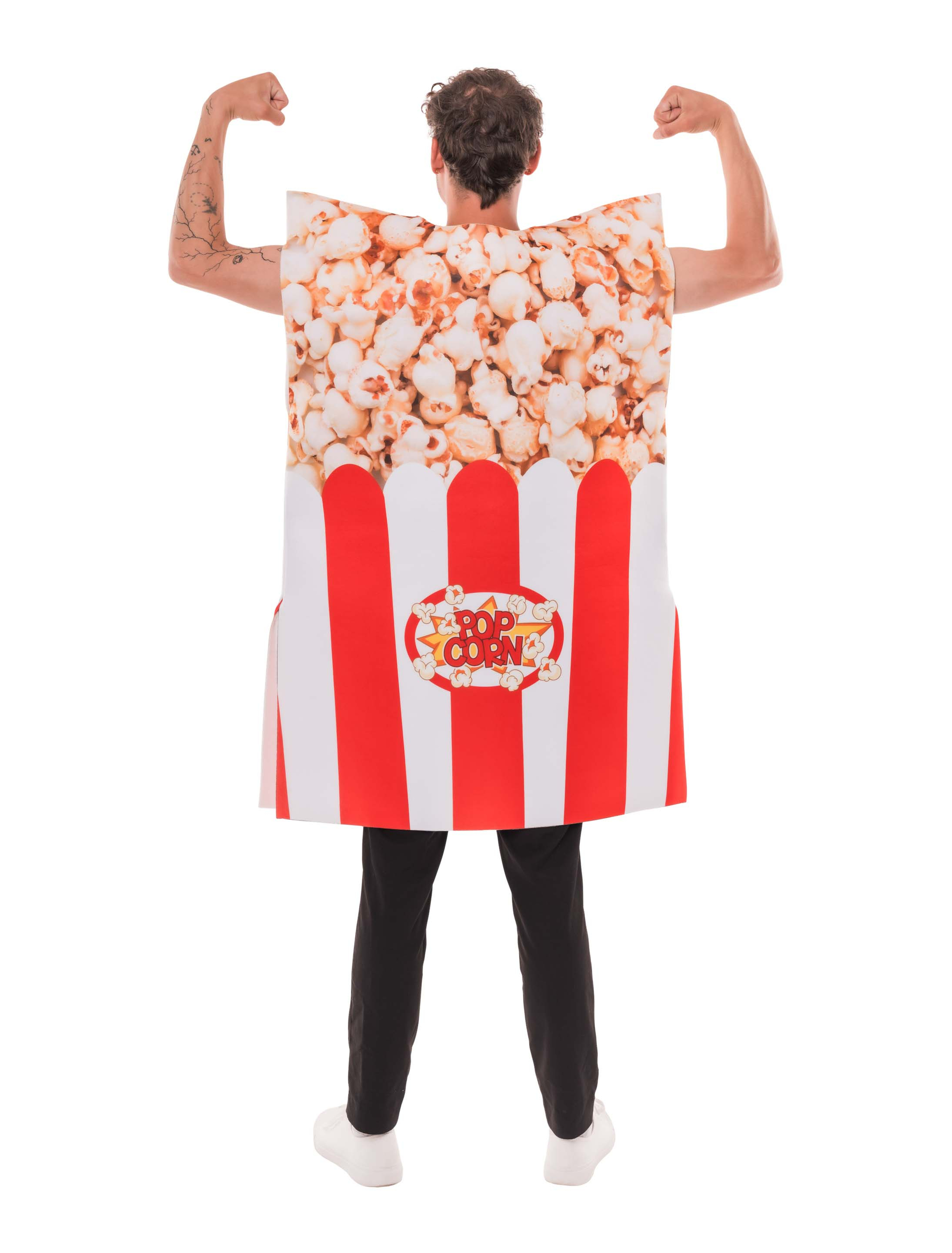 Kostüm Popcorn rot/weiß one size