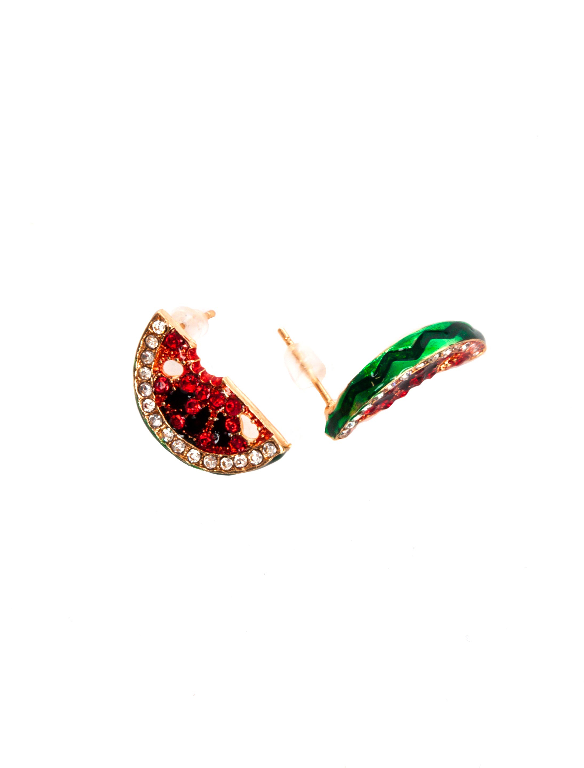 Ohrringe Wassermelone rot/grün