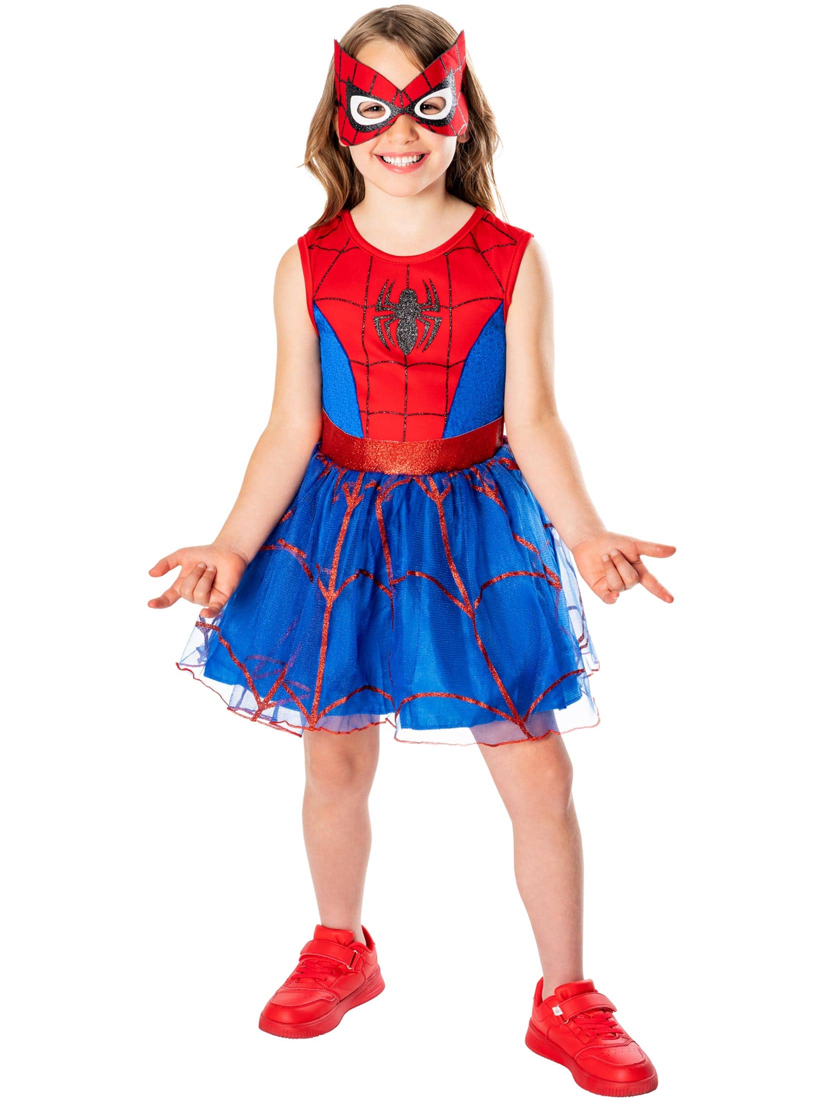 Spider-Girl Deluxe 2-tlg. Kinder rot/blau 5-6 Jahre