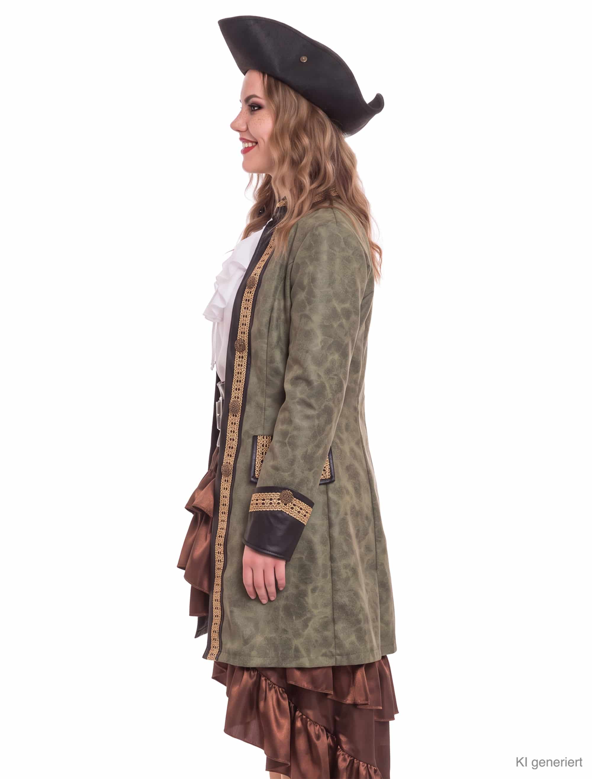 Gehrock deluxe Damen olivgrün S/M