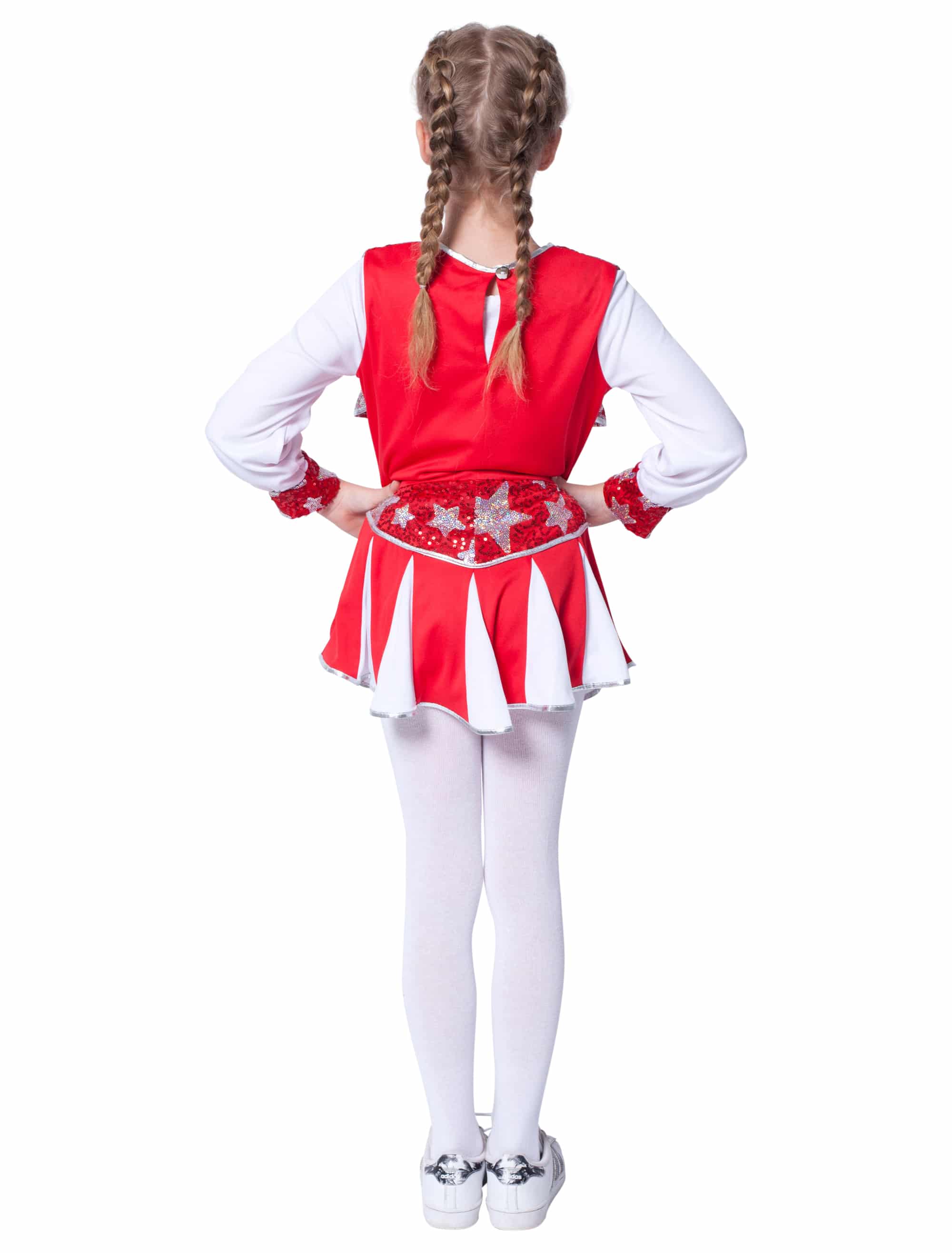 Kleid Cheerleader Kinder rot/weiß 164