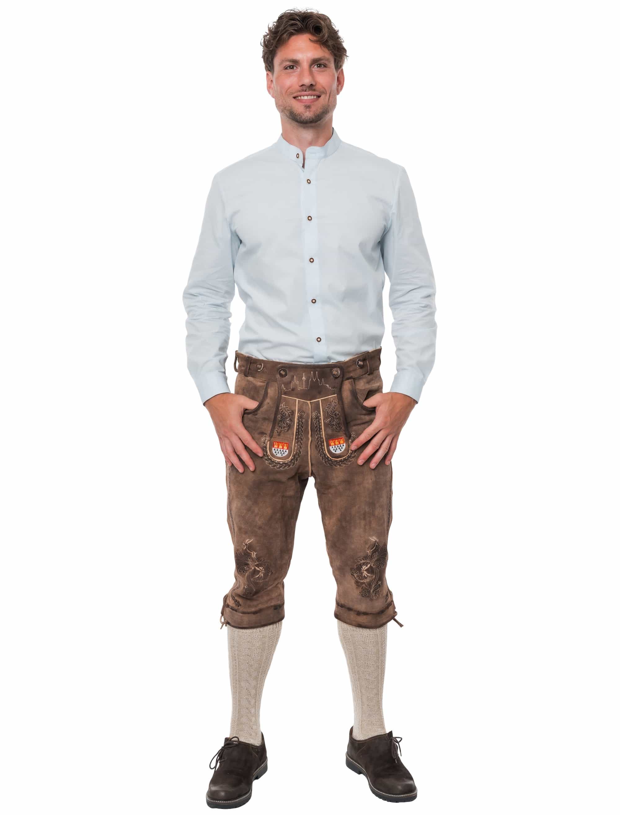 Lederhose Jupp 3/4 Herren braun 2XL