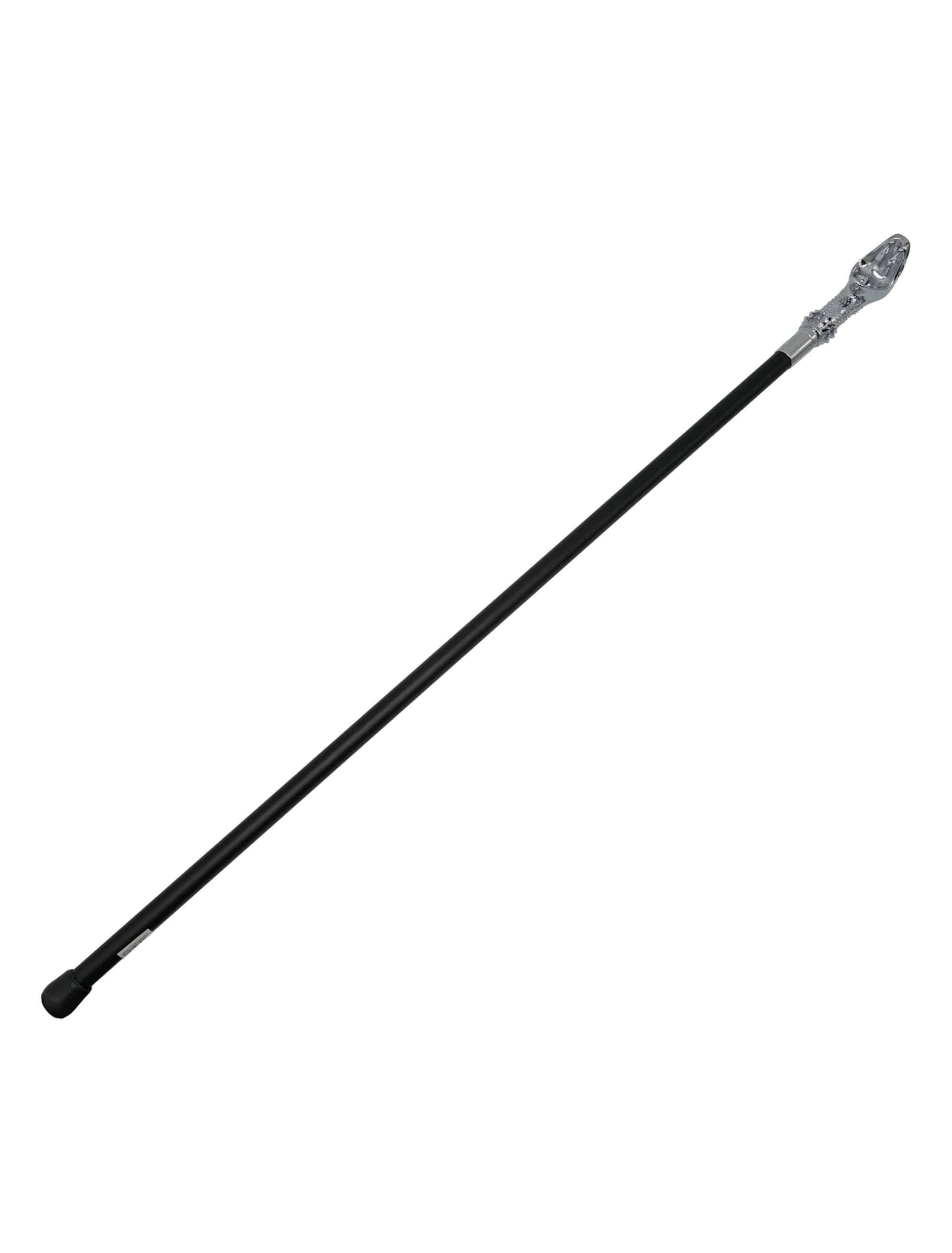 Gehstock Schlangenkopf silber