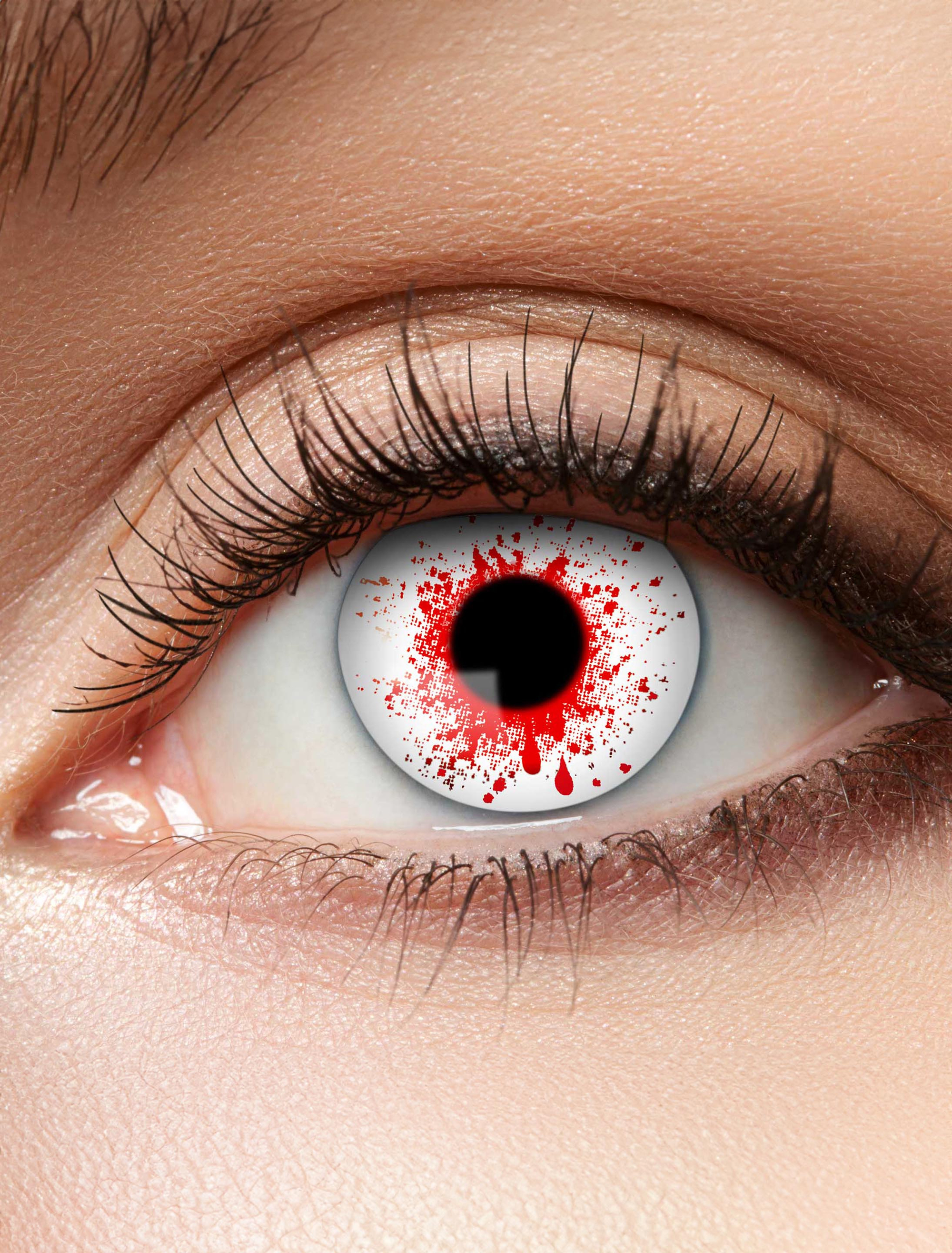 Kontaktlinse Bloodsplat rot/weiß -1.0 Dioptrien