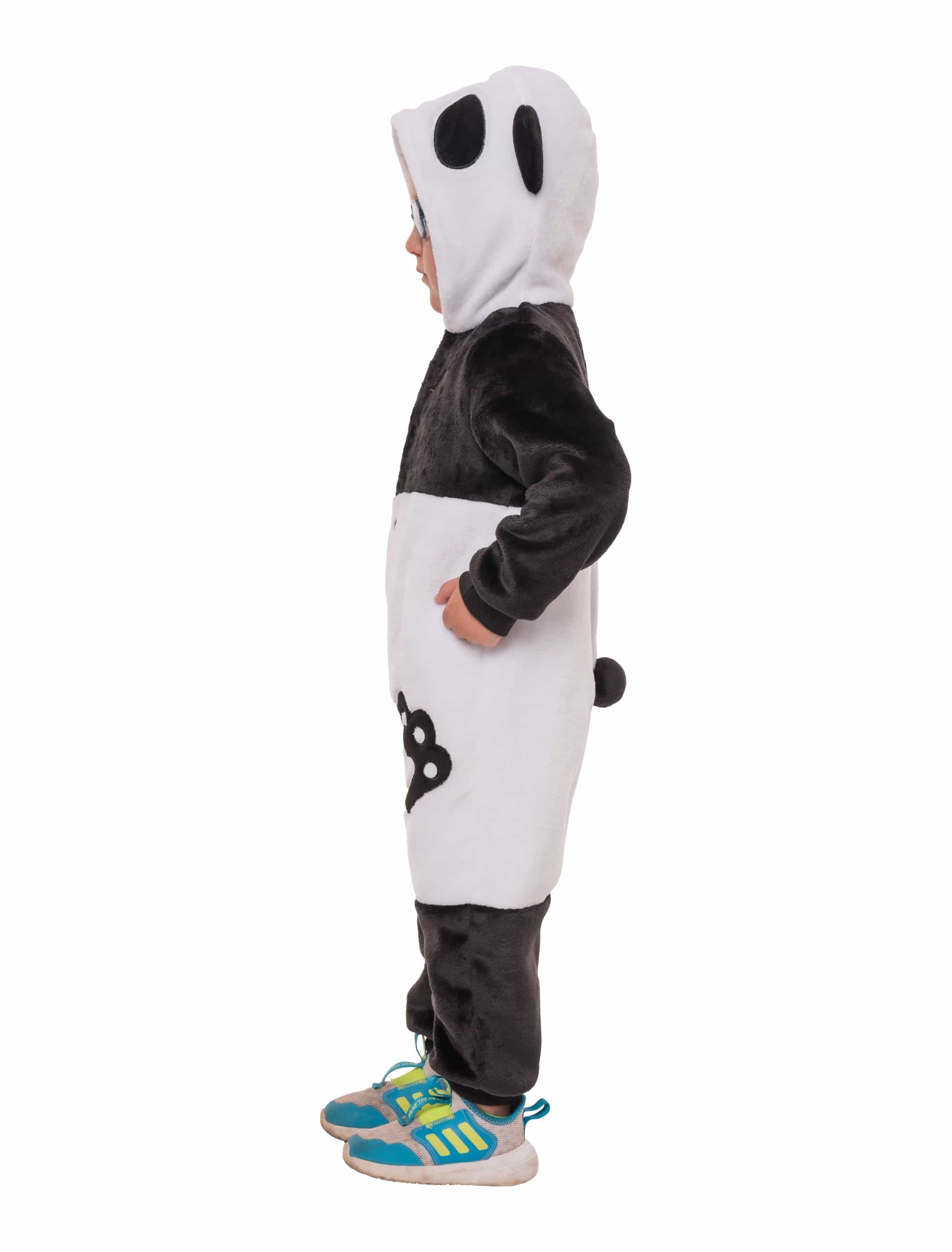 Overall Plüsch Panda Kinder schwarz/weiß 98/104